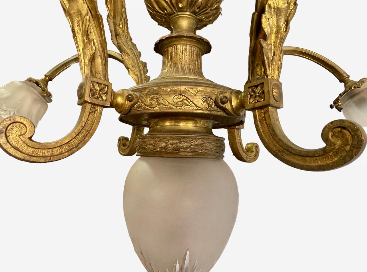Louis XVI Style Bronze Chandelier For Sale 7
