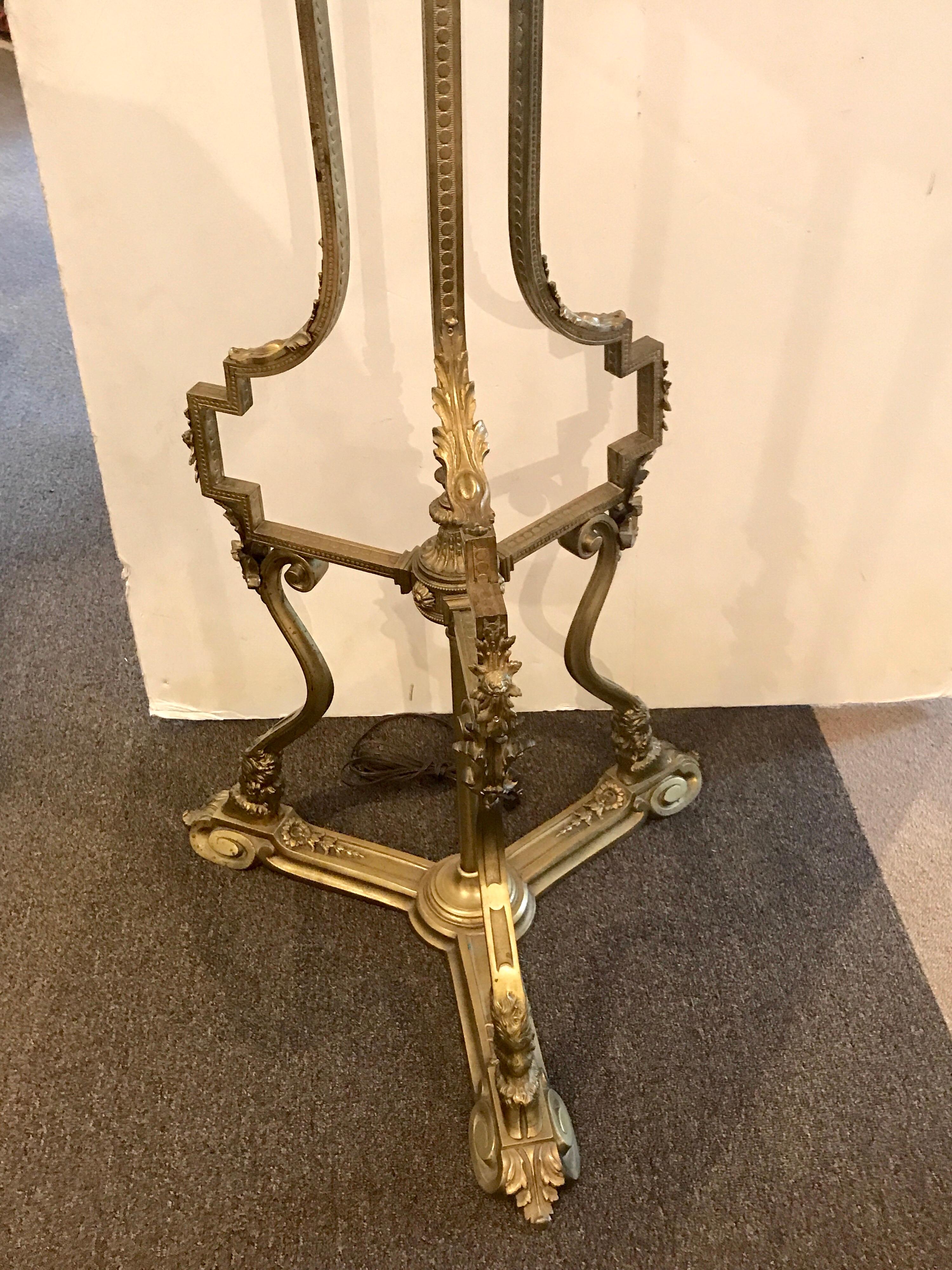 Louis XVI Style Bronze Figural Putti Floor Lamp, in the Manner of François Linke For Sale 2