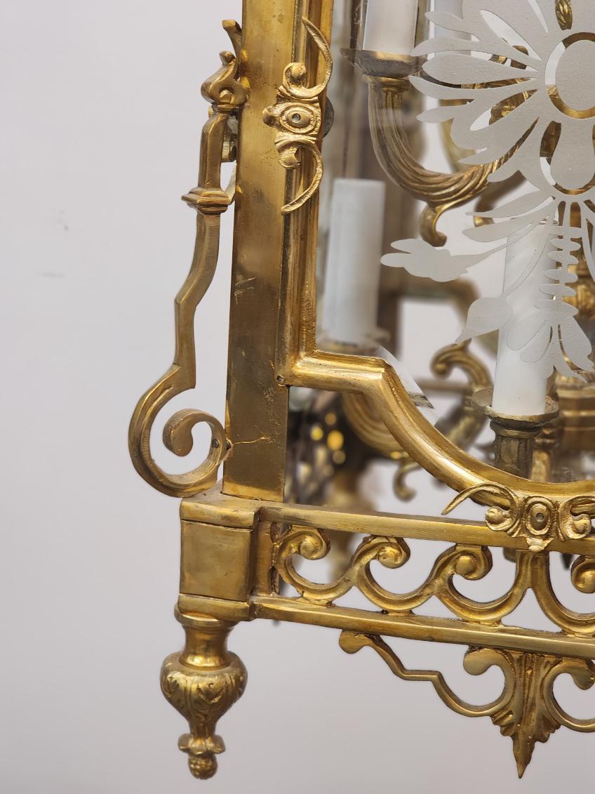 20th Century Louis XVI Style Bronze Lanterns  For Sale
