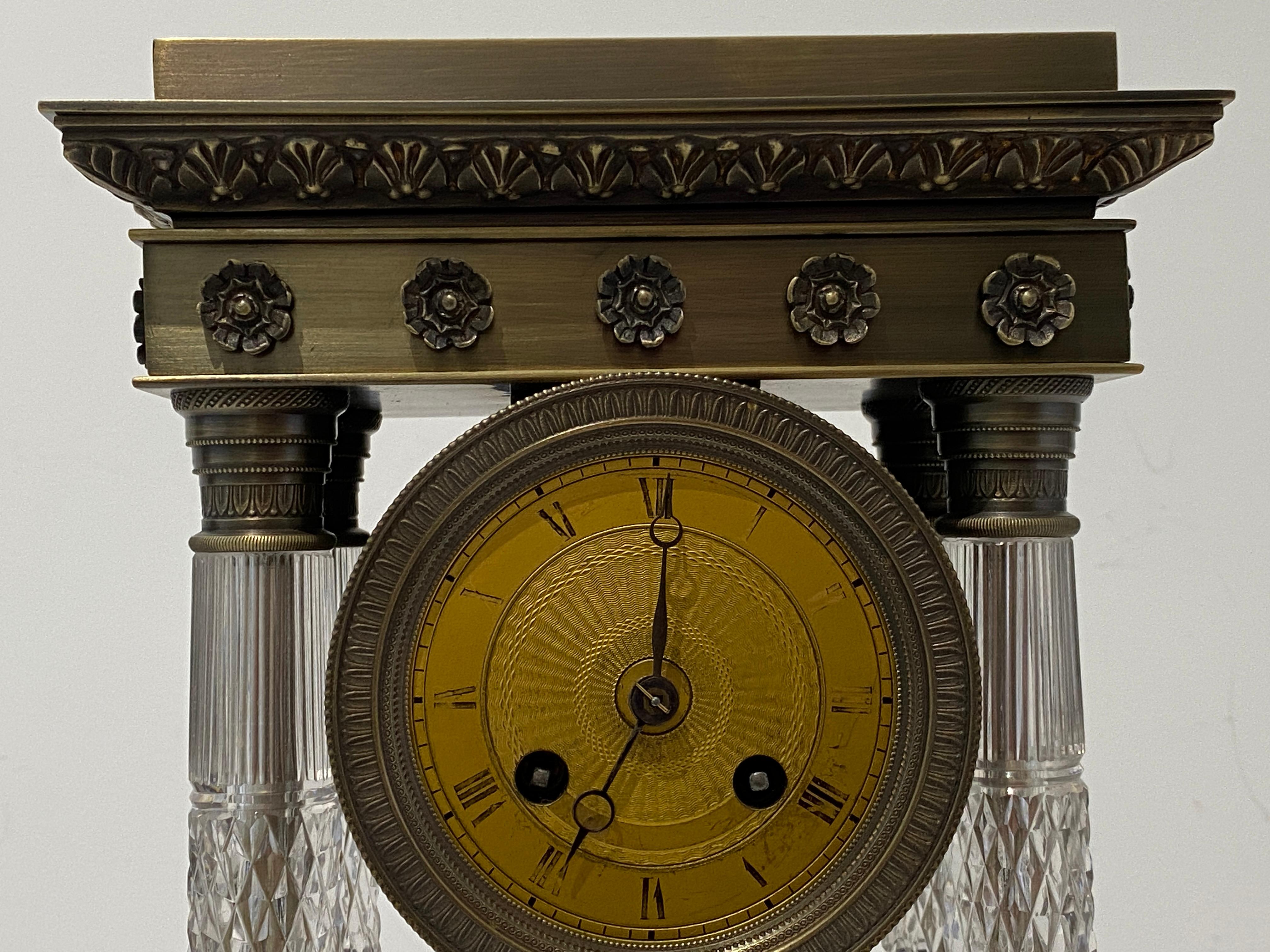 20th Century Louis XVI Style Bronze Mantle Clock For Sale