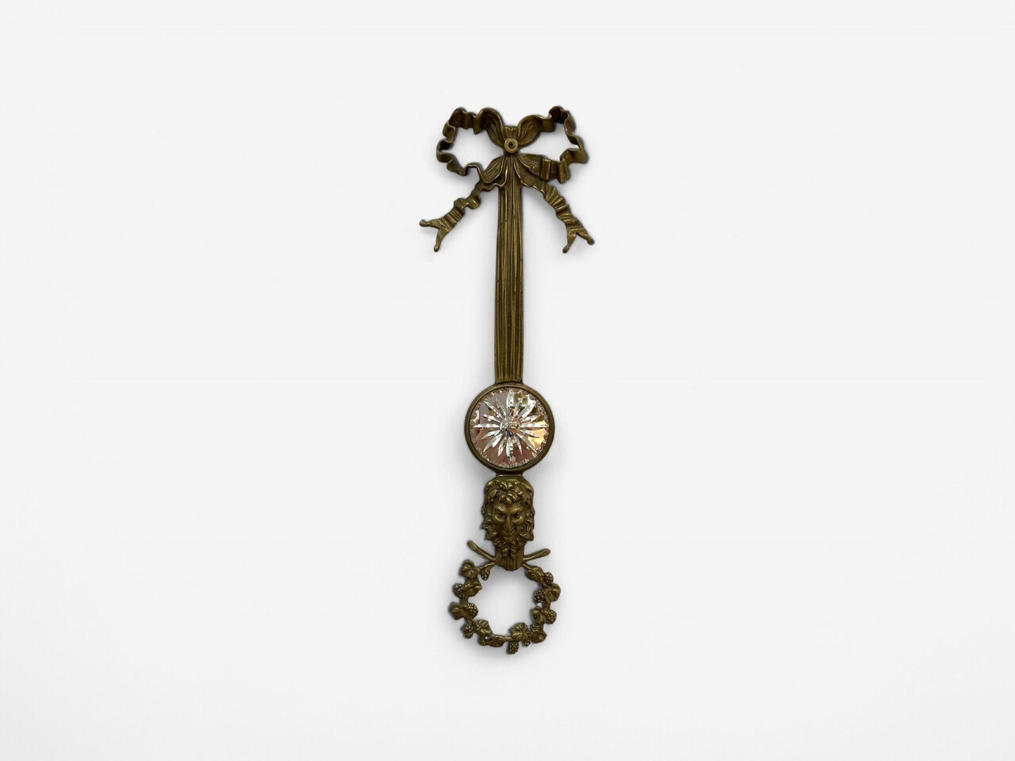 Louis XVI Style, Bronze, Mirror, Four Wall Appliques, France, 19th C. In Good Condition For Sale In Manhasset, NY