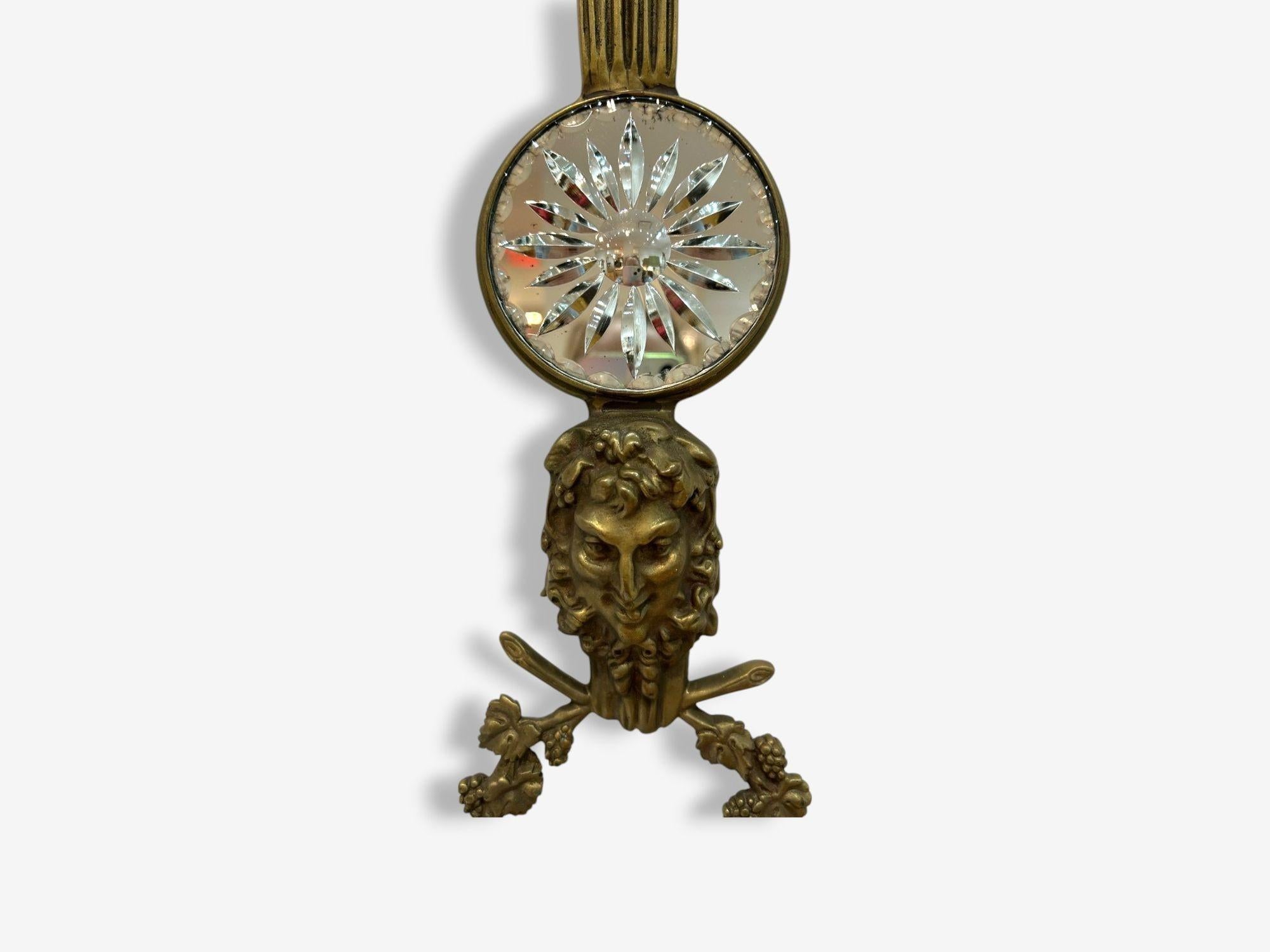 Louis XVI Style, Bronze, Mirror, Four Wall Appliques, France, 19th C. For Sale 1