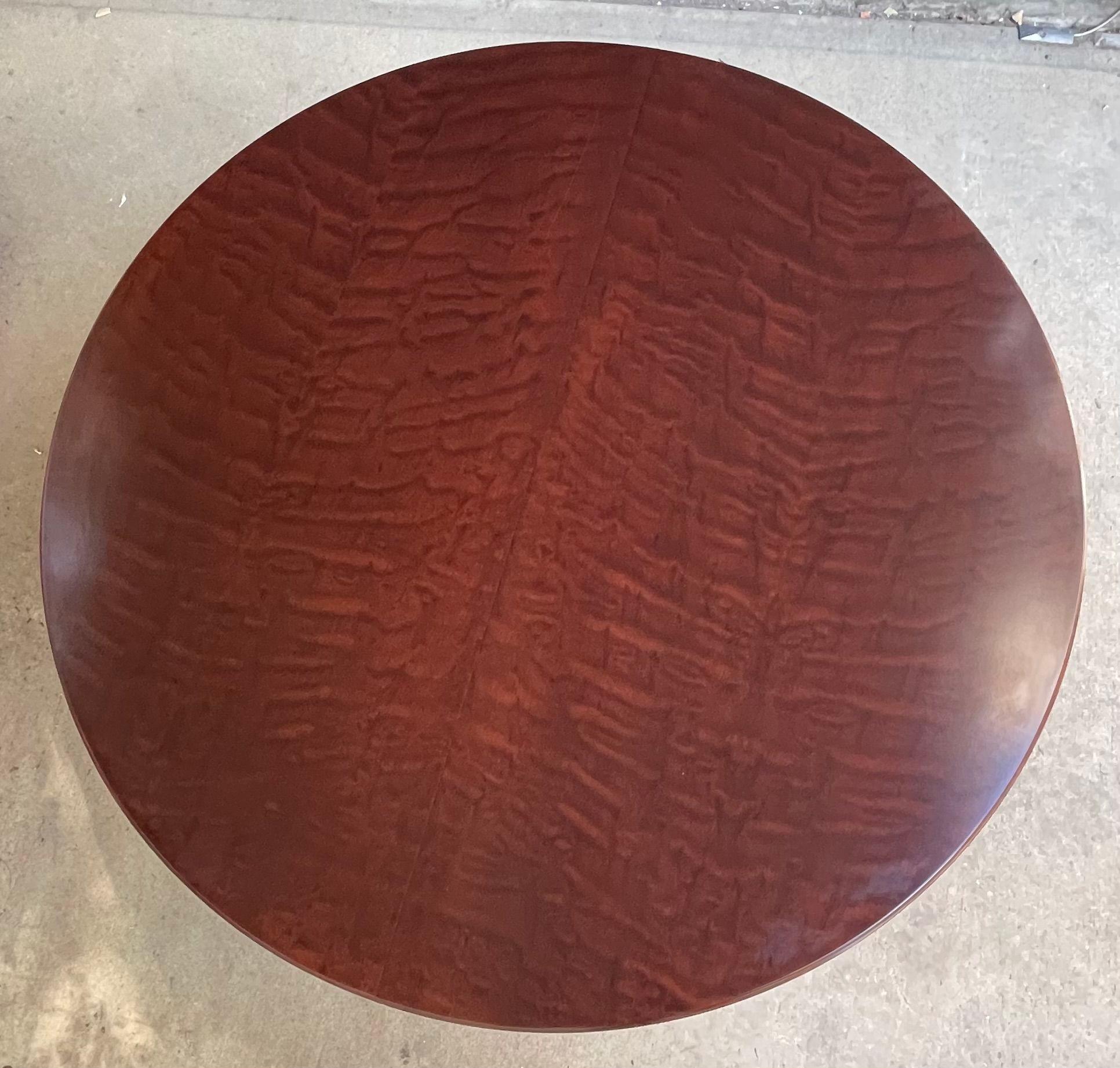 Louis XVI Style Bronze Mounted Center or Dining Table, Plum Pudding Veneer For Sale 2