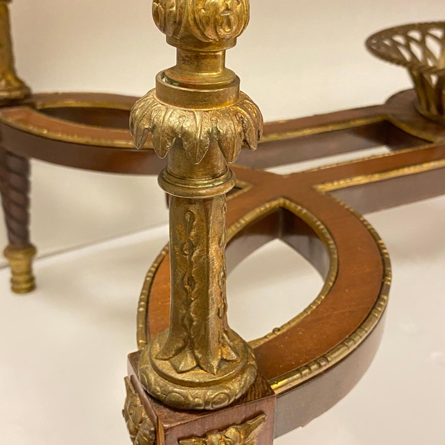 Louis XVI Style Bronze Mounted Marble Top Side Table 4