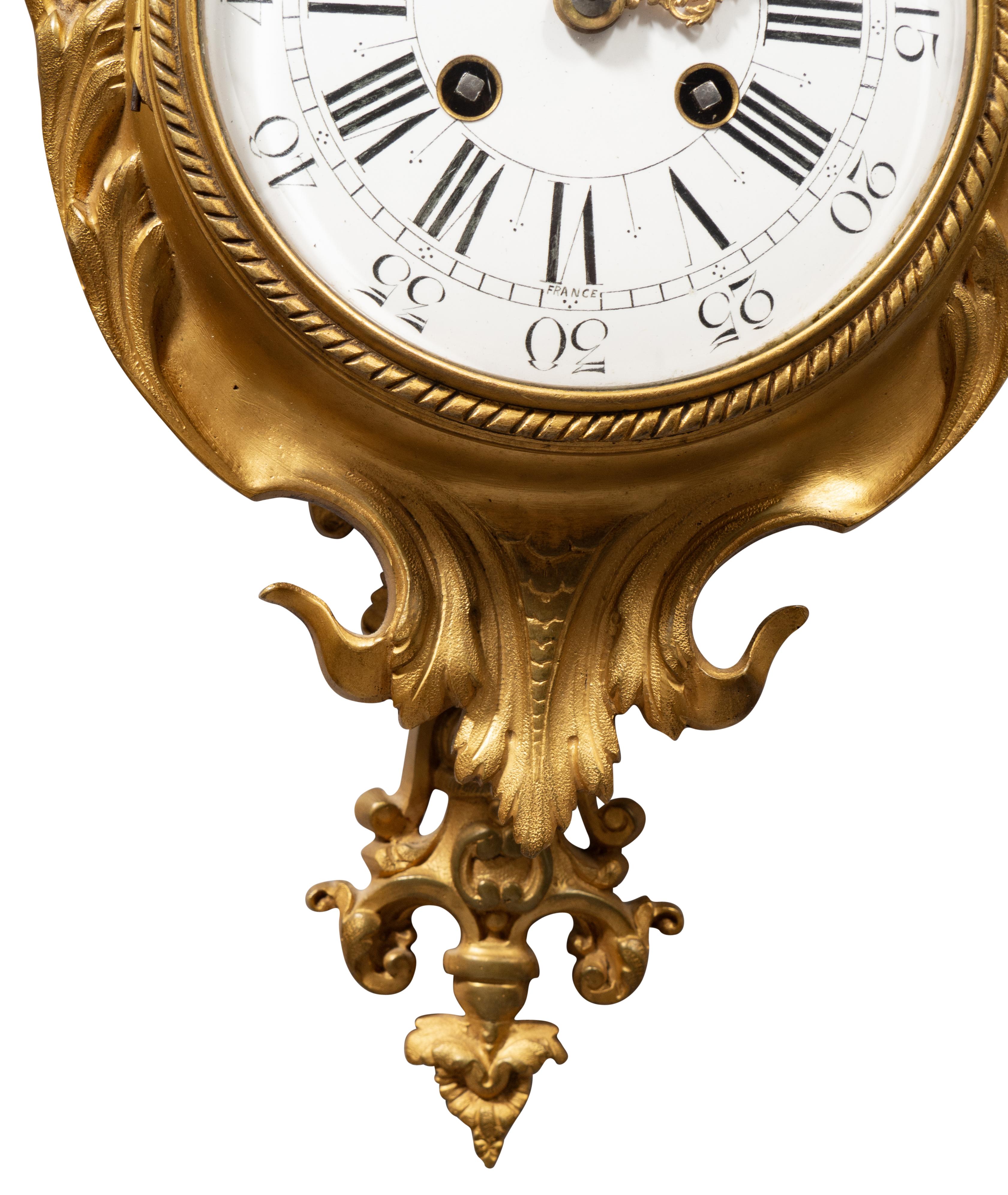 Reloj de pared de bronce estilo Luis XVI vendido por Tiffany en venta 1