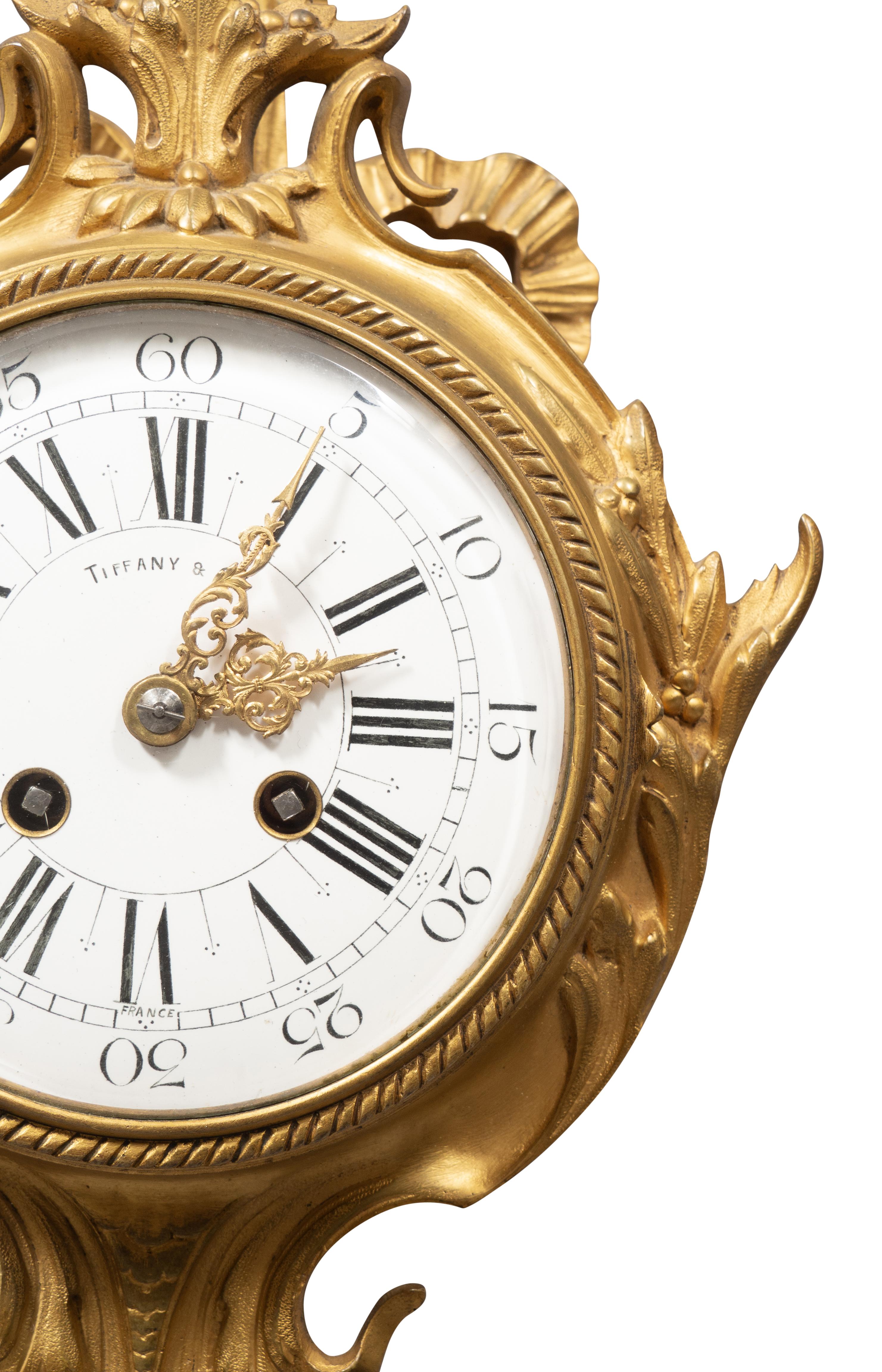 Reloj de pared de bronce estilo Luis XVI vendido por Tiffany en venta 2