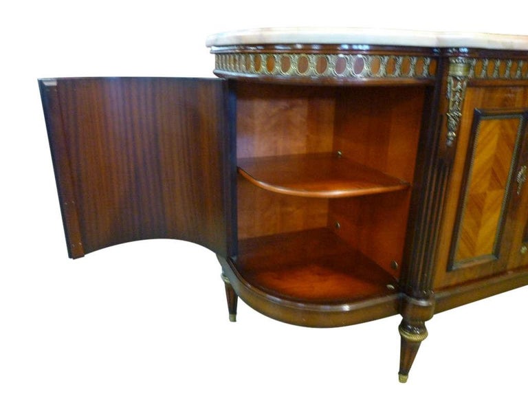 Louis XVI Style Buffet Rosewood Marquetry Bronze Ormolu Sideboard by JP