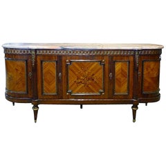 Buffet de style Louis XVI Marqueterie de bois de rose Ormolu de bronze Sideboard by JP Ehalt