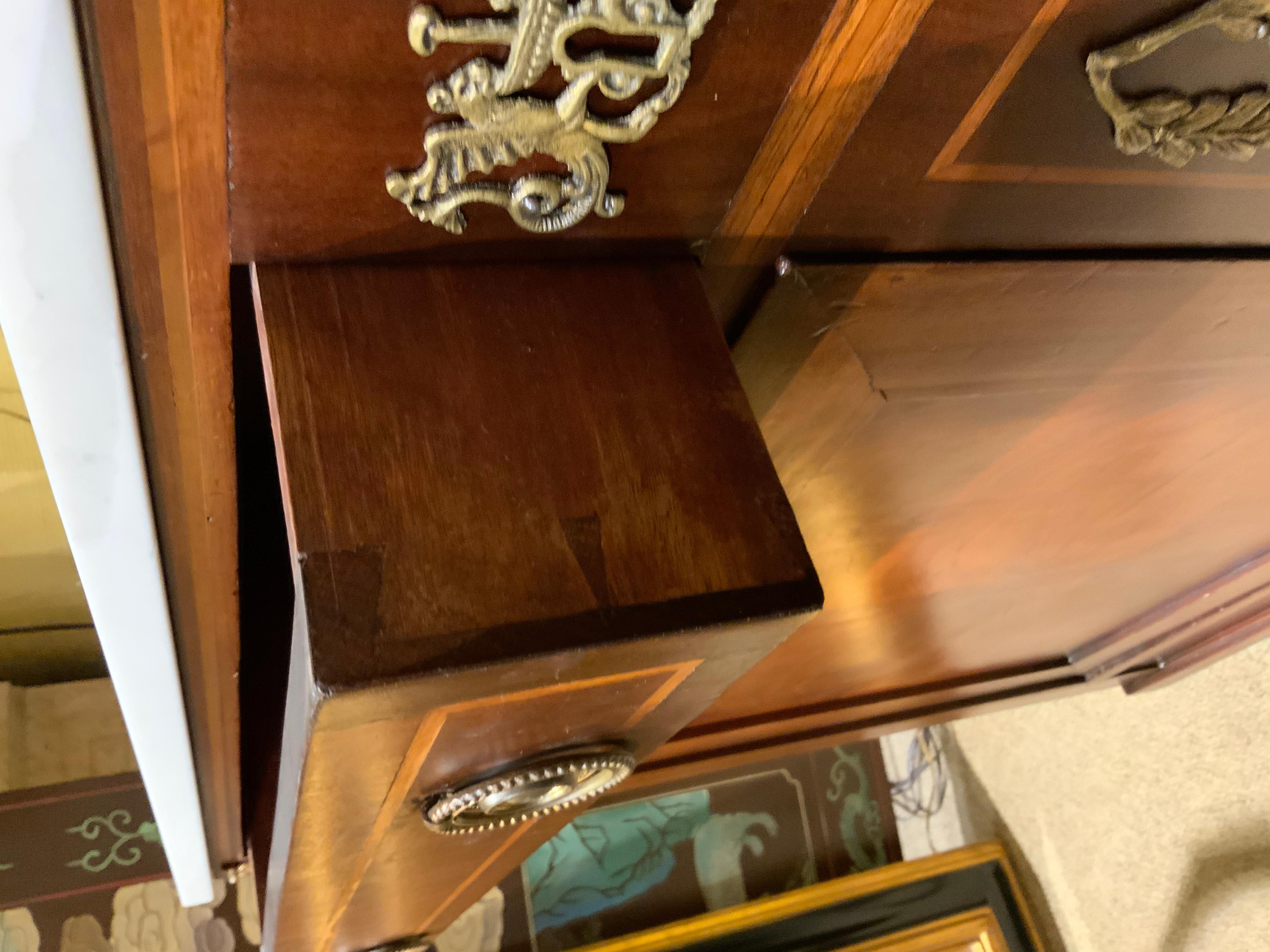 Louis XVI-Style Buffet/Sideboard Mahogany with White Marble Top 5