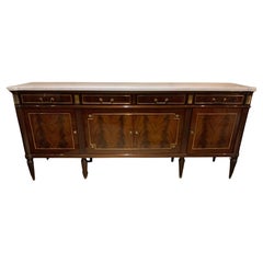 Antique Louis XVI -Style buffet/sideboard mahogany with white marble top