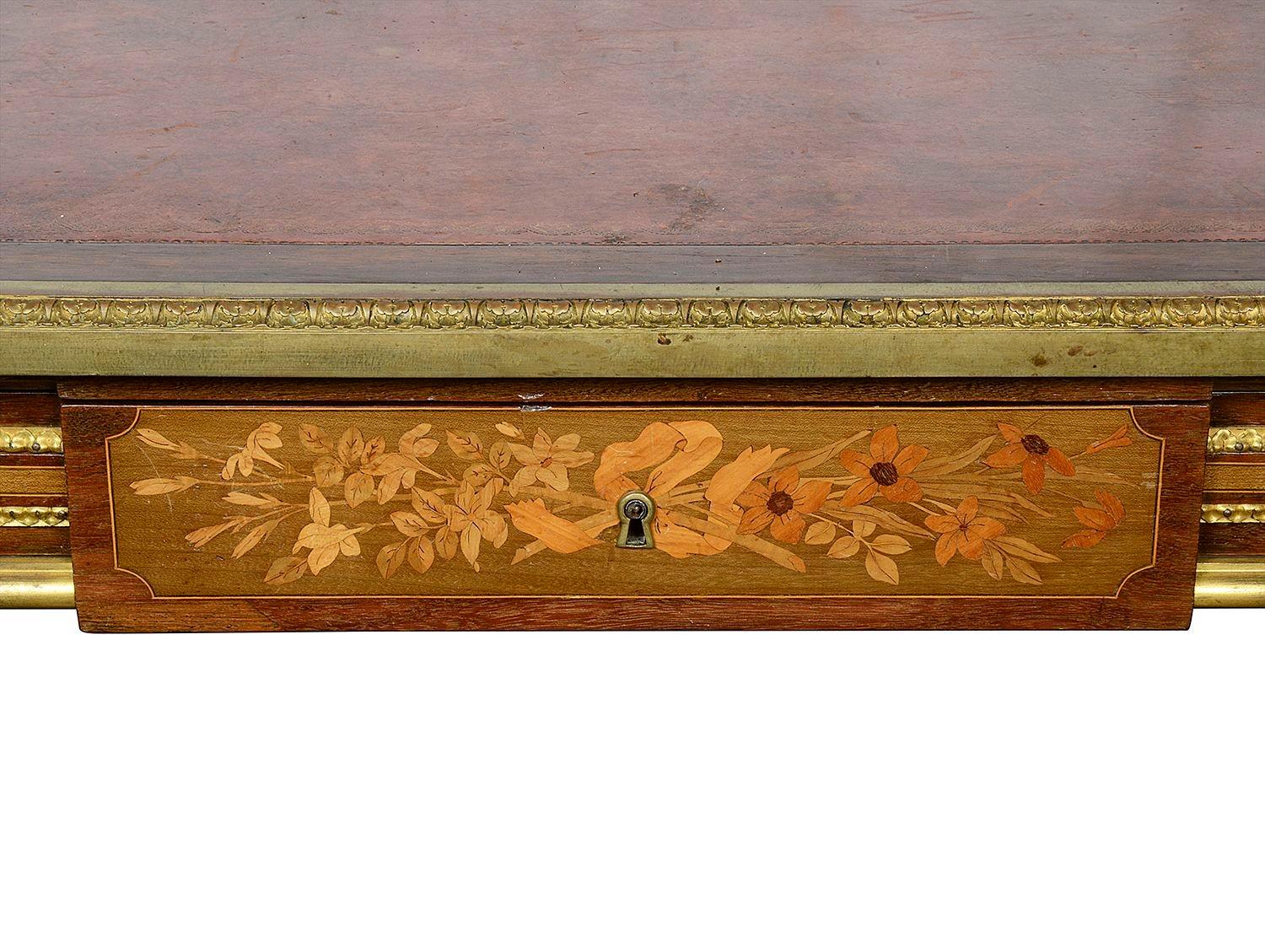 French Louis XVI style Bureau plat, 19th Century For Sale