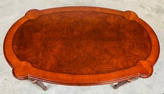 Louis XVI Style Burlwood & Mahogany Occasional Table Spain 21st Century