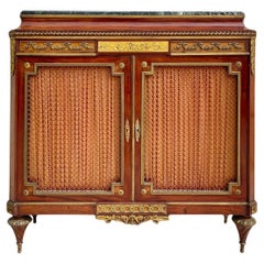 Used Louis XVI Style Cabinet In Mahogany and Bronze, XIXth century