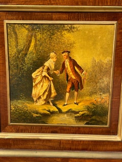 Armoire de style Louis XVI avec scènes de Vernis Martin en bronze, XIXe siècle