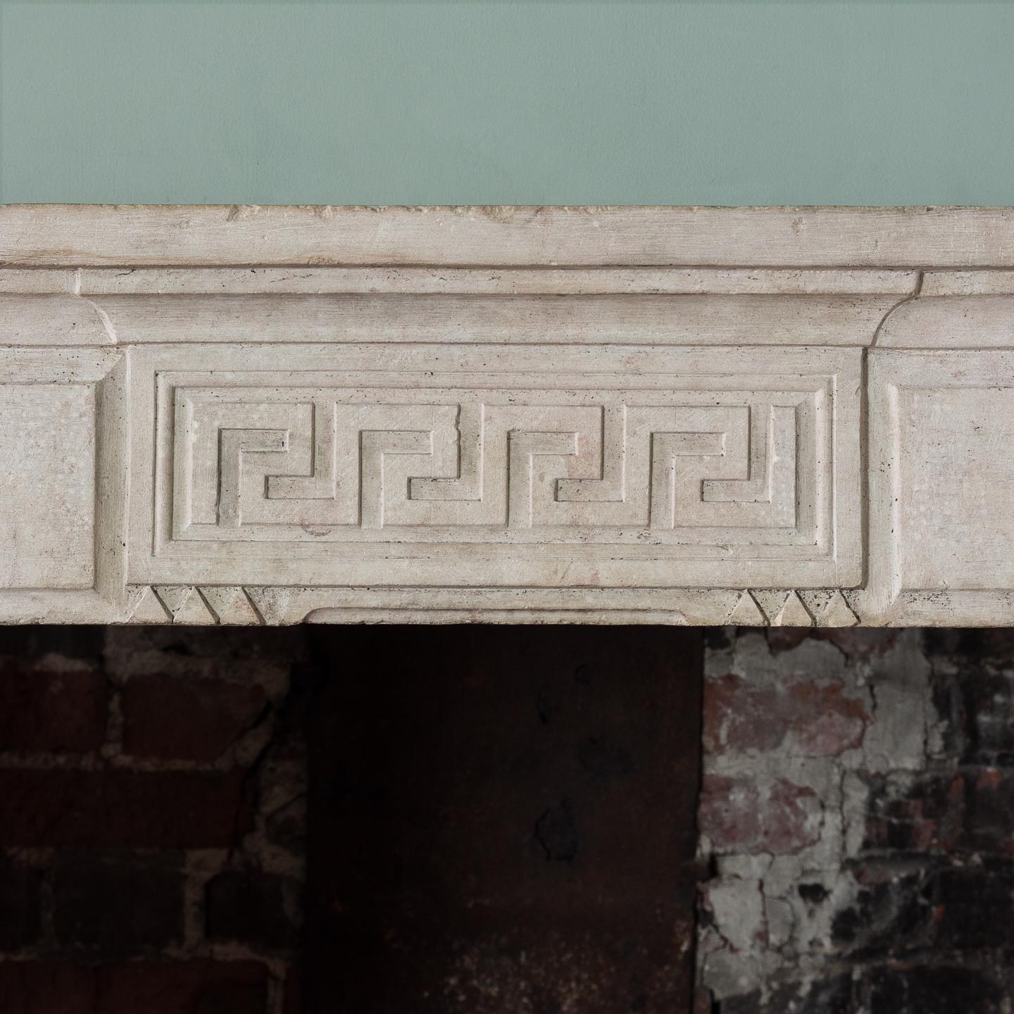 Louis XVI Style Caen Stone Firepalce In Fair Condition In London, GB