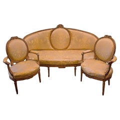Canapé & Fauteuils im Stil Ludwigs XVI. aus dem Film Marie Antionette von 1938
