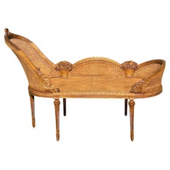 Louis XVI Style Cane Bench