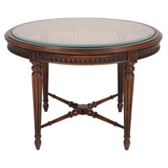 Ovaler Beistelltisch im Louis-XVI-Stil mit Kanälen
