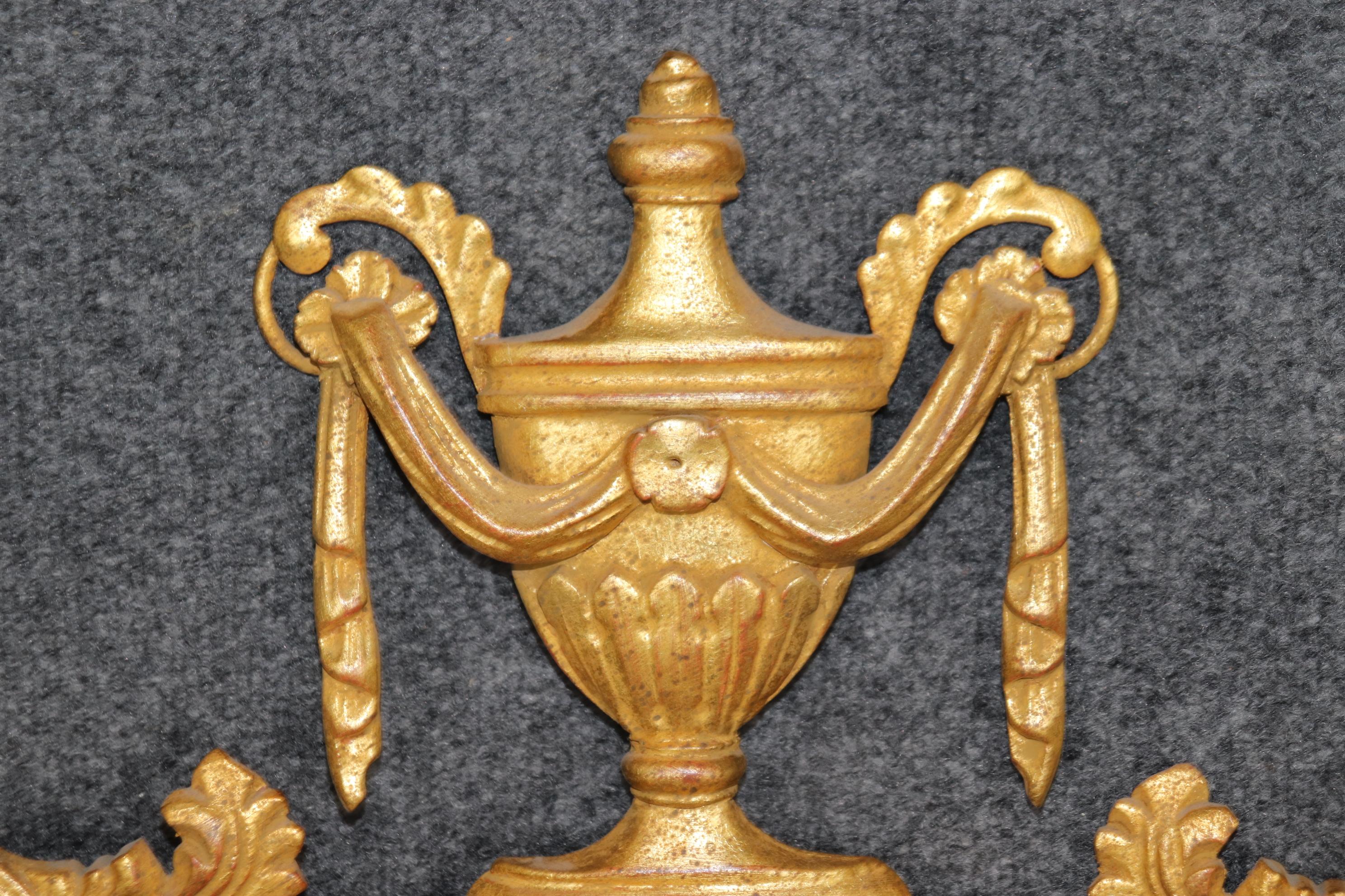 Louis XVI Style Carved Gold Gilt Beveled Glass Mirror By Labarge 2