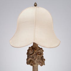 Louis XVI Style Carved Oak Table Lamp, Manner of Clodion, Iris Apfel Collection