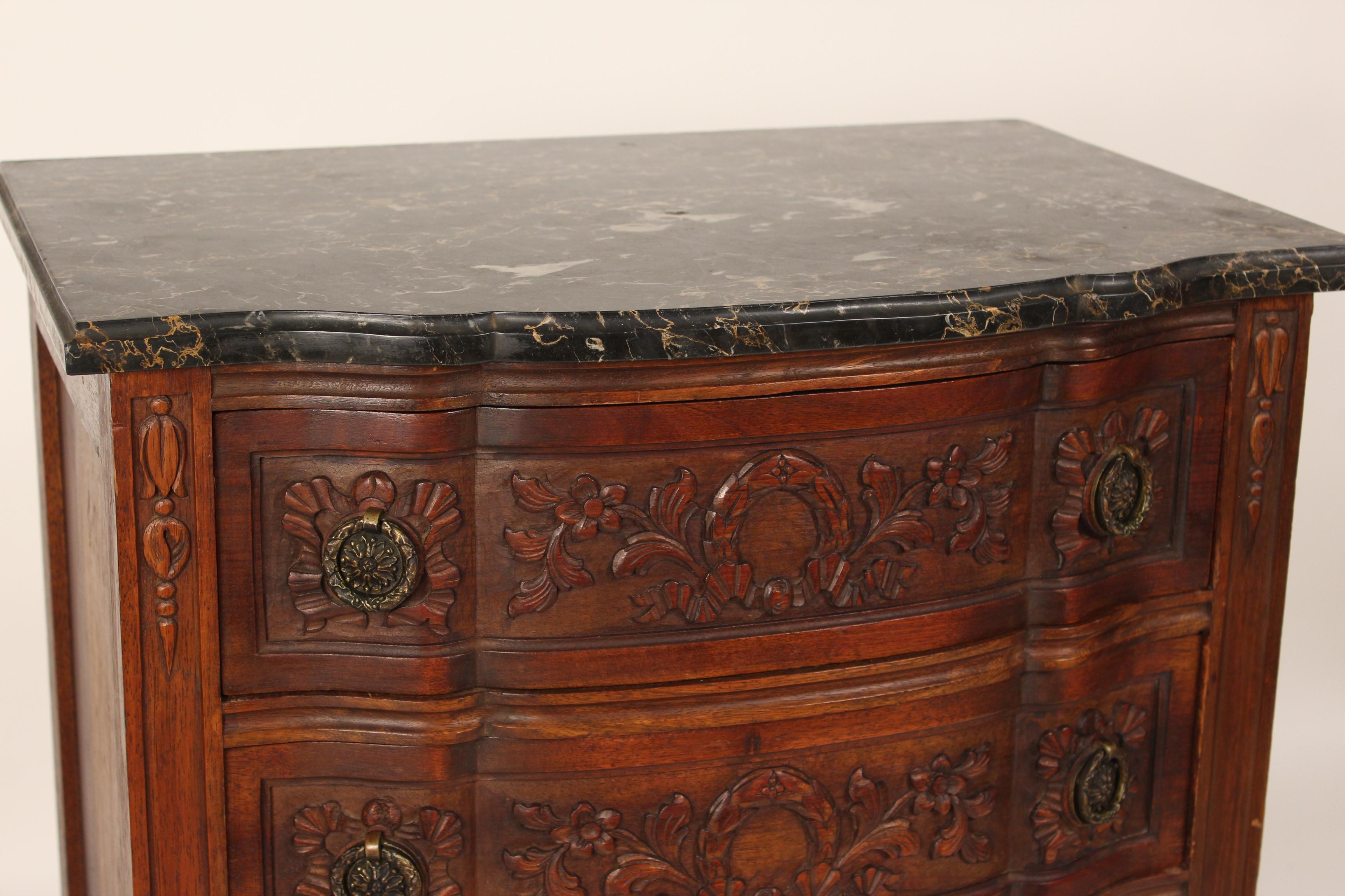 Louis XVI Style Carved Walnut Chest of Drawers 1