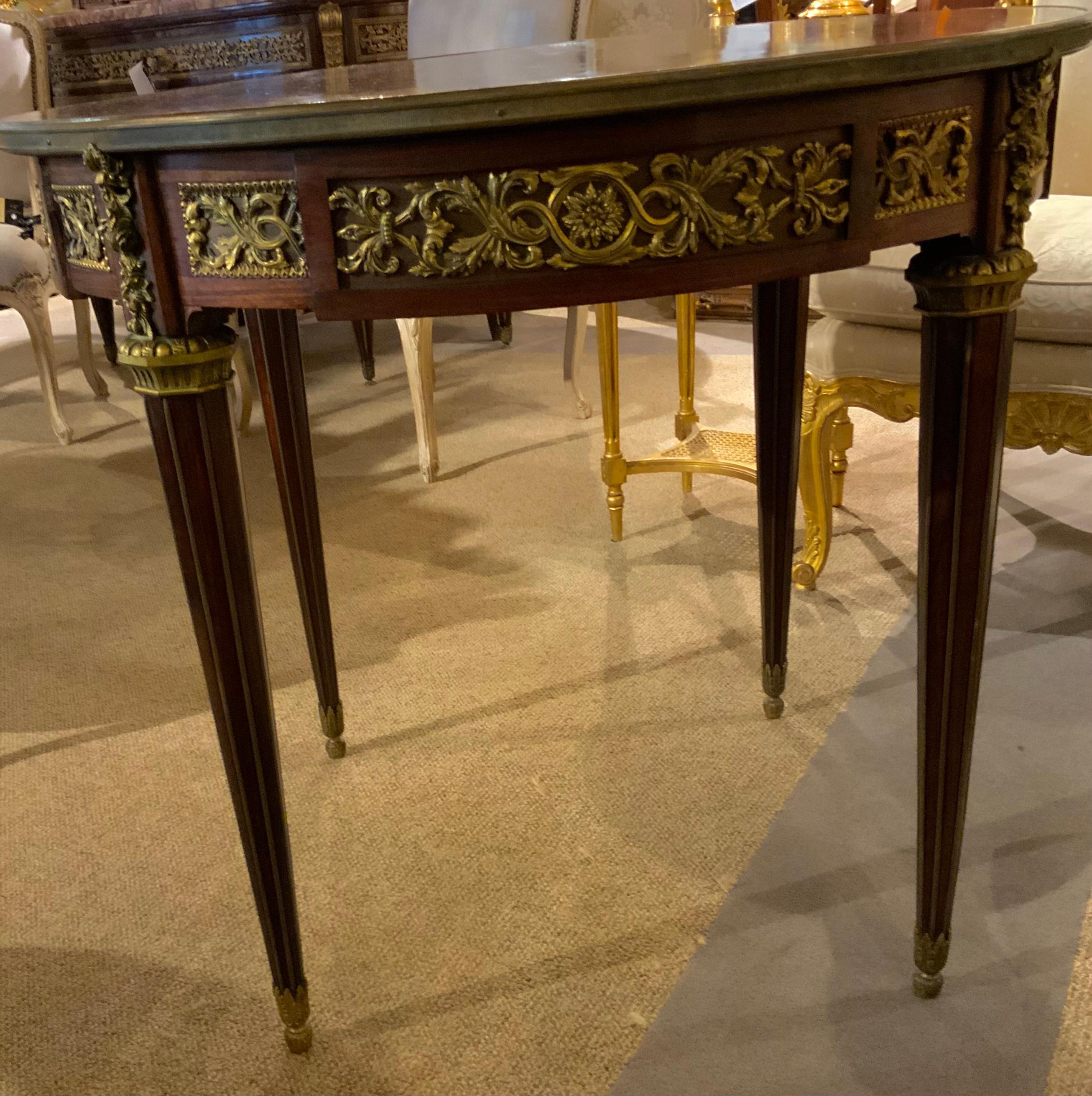 Louis XVI-Style Center Table in Kingwood with Ormolu Mounts For Sale 2