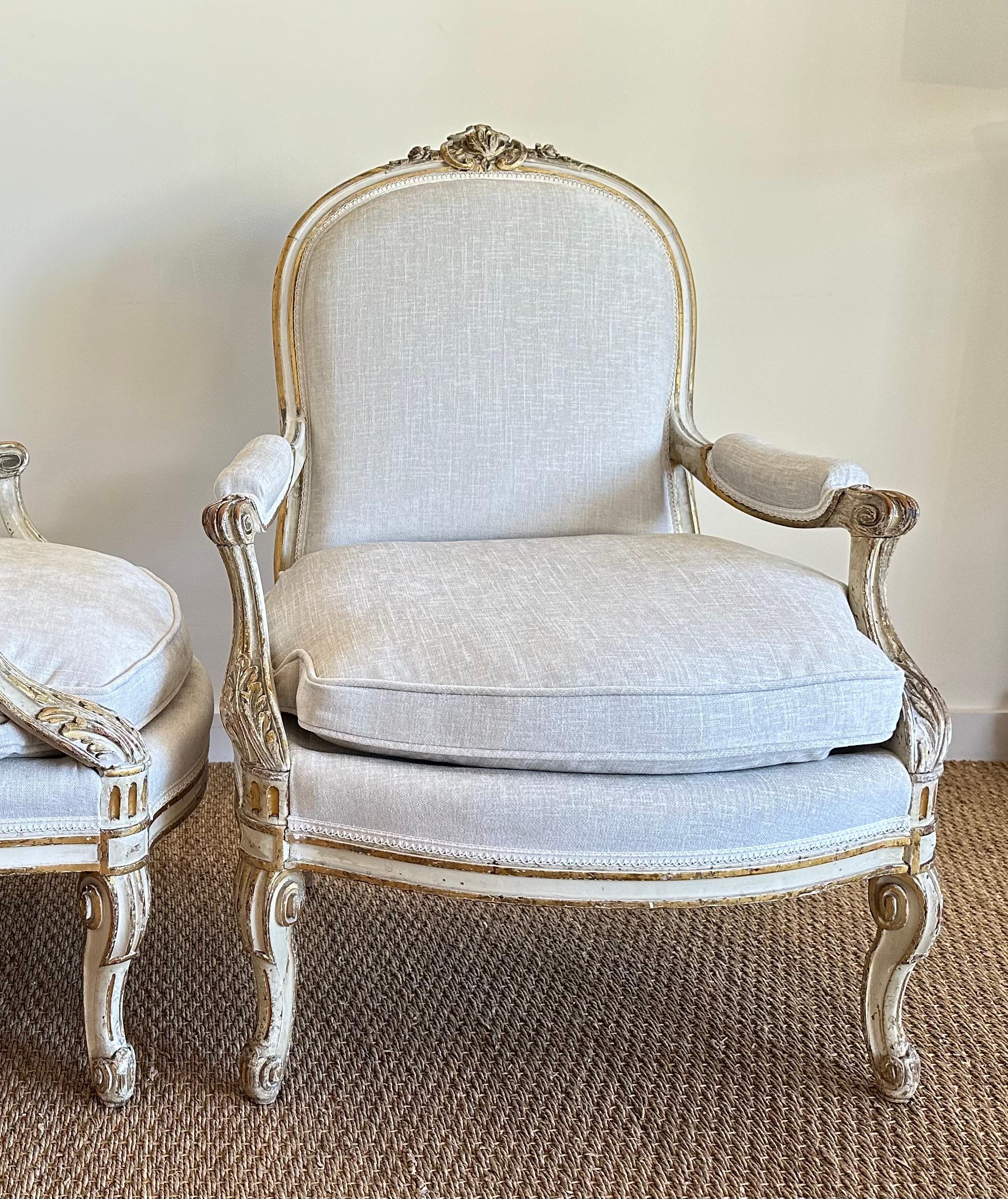 Sillas de estilo Luis XVI a la manera de George Jacob Pintado en venta