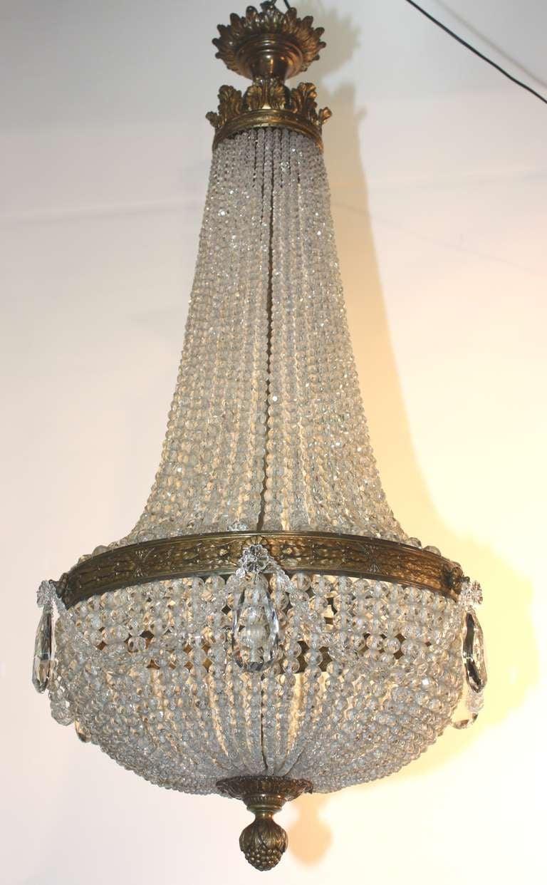 XIXe siècle Lustre de style Louis XVI en vente