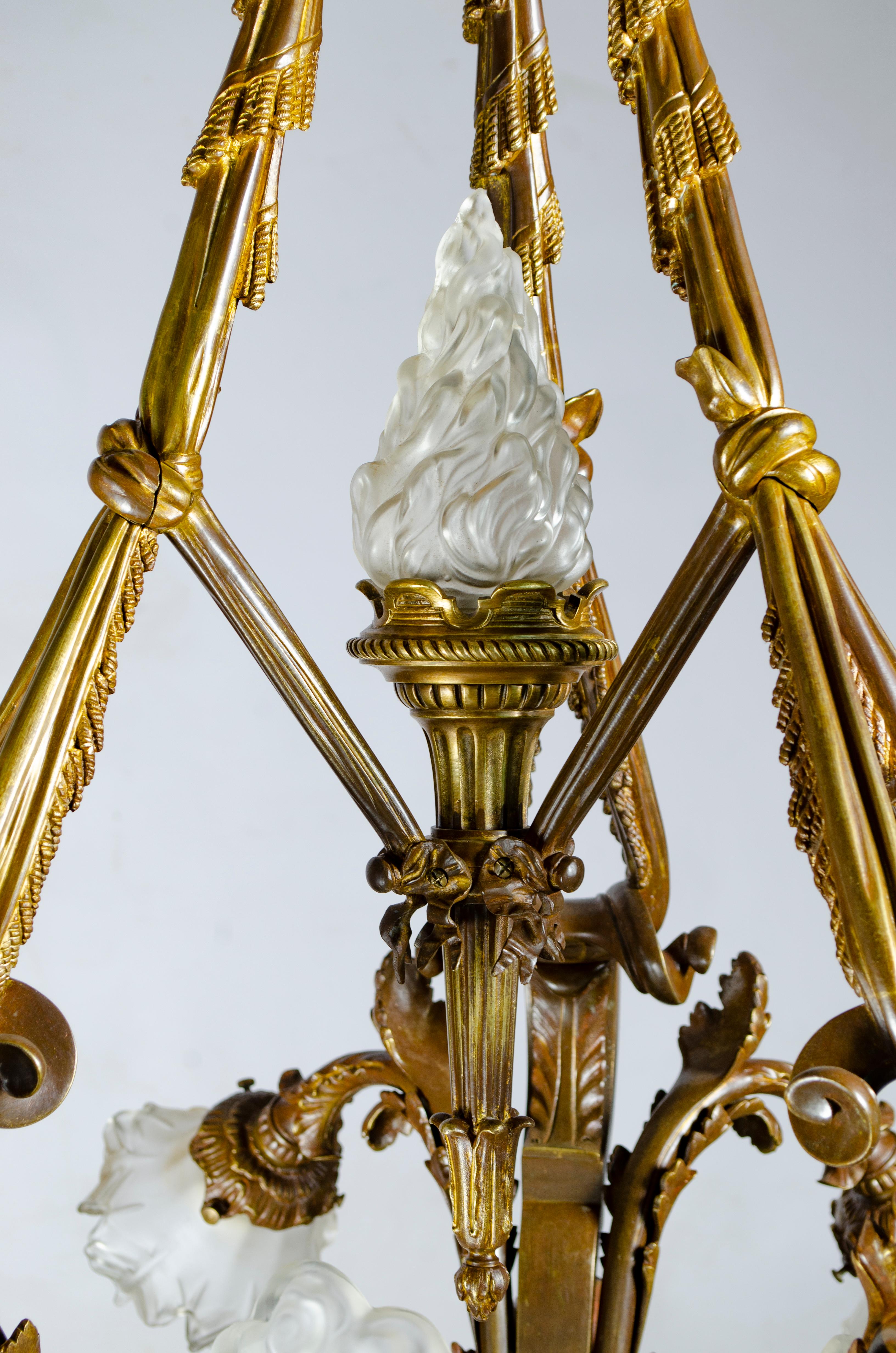French Louis XVI Style Chandeliere For Sale