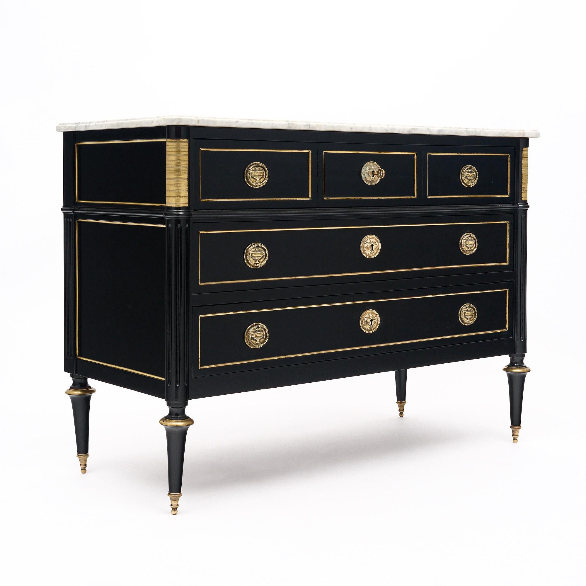Chest of drawers from France in the Louis XVI style. This 