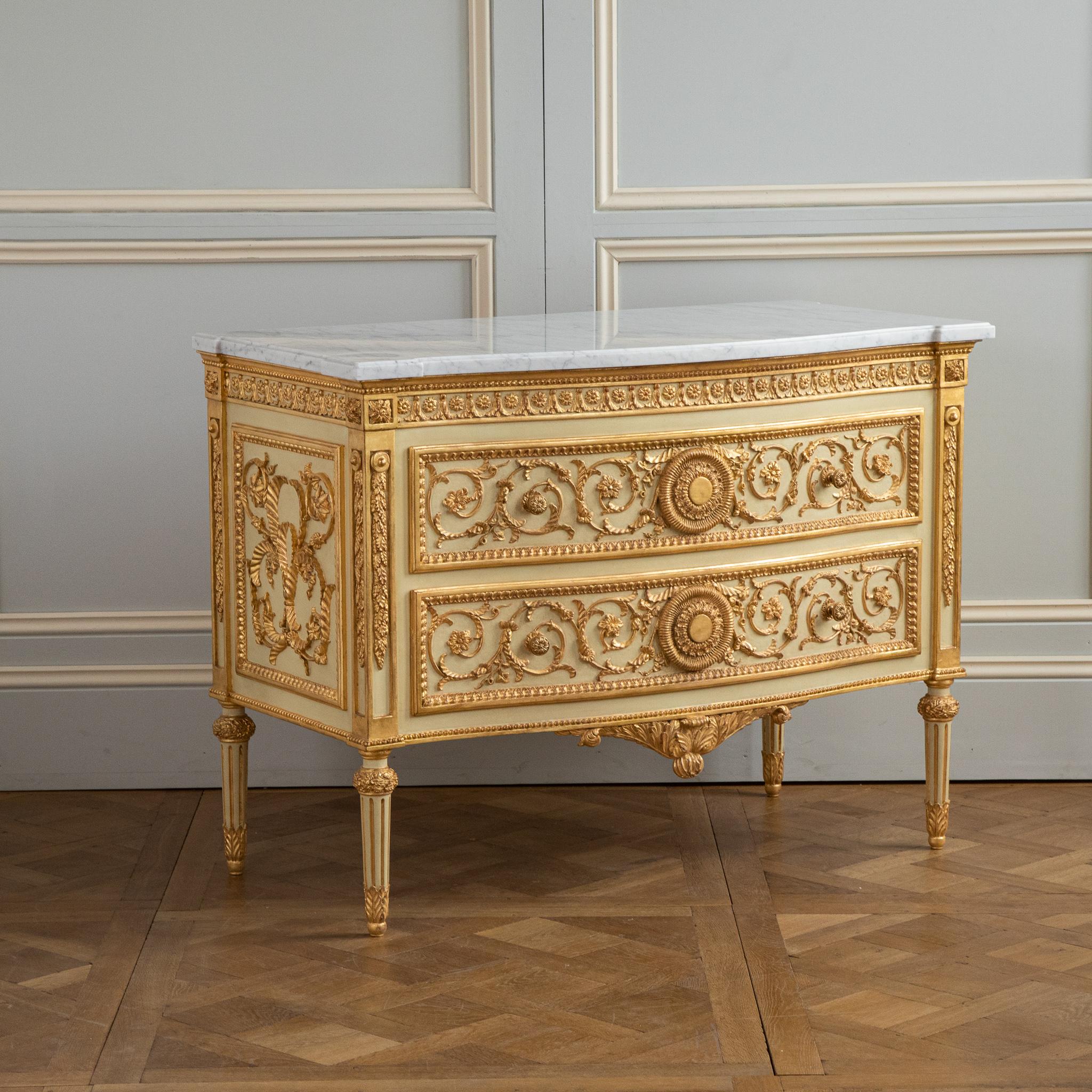 British Louis XVI Style Chest Of Drawers For Sale