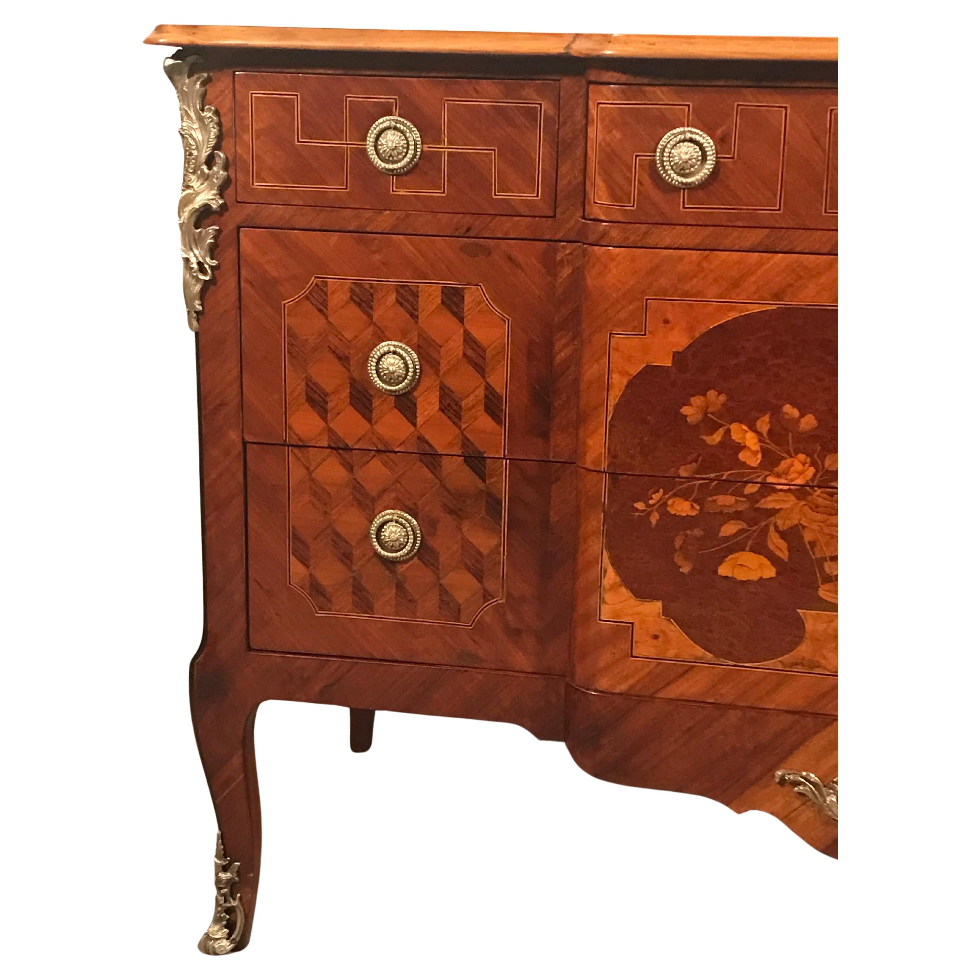 Maple Louis XVI Style Chest of Drawers, France end of 19th century For Sale