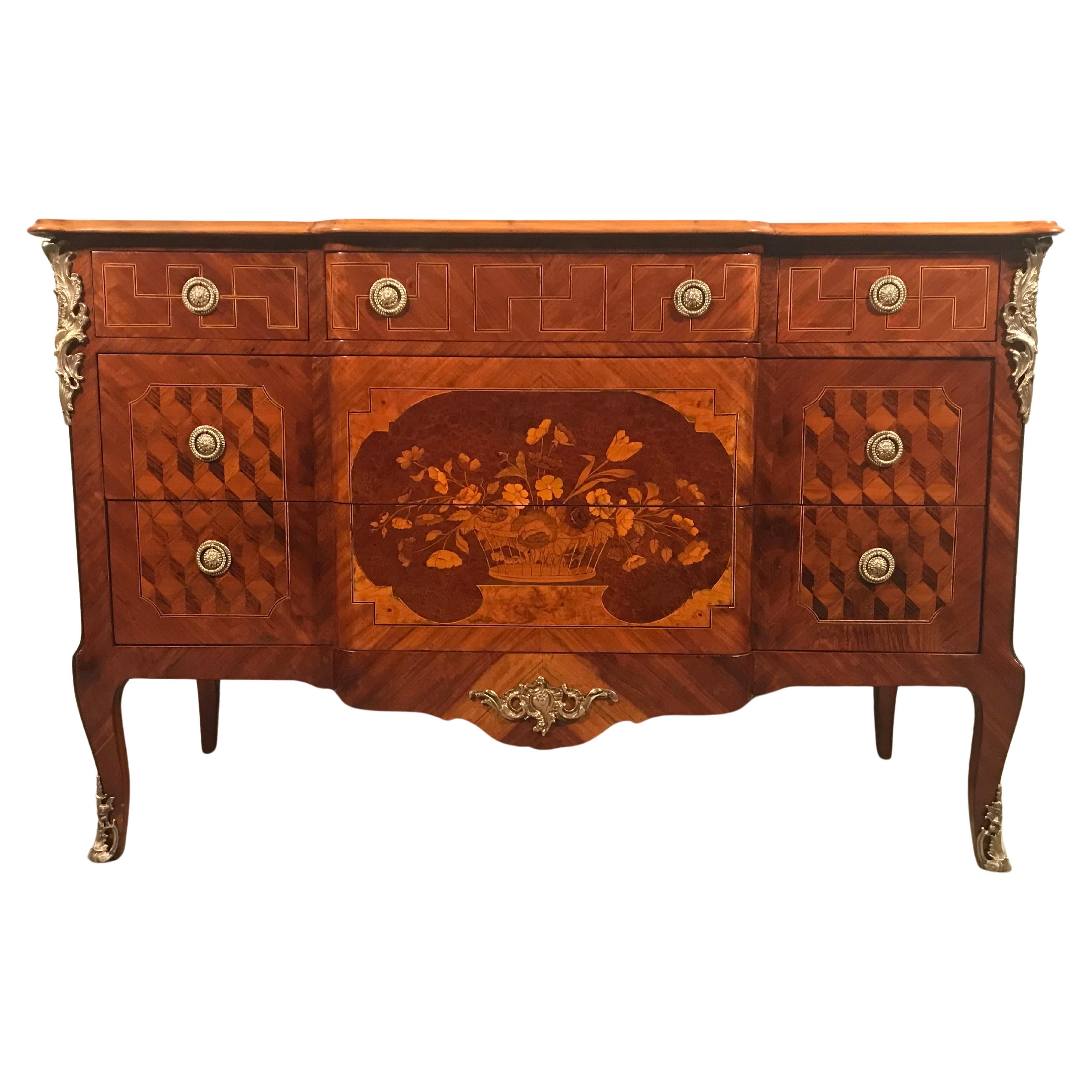 Commode de style Louis XVI, France fin du 19ème siècle