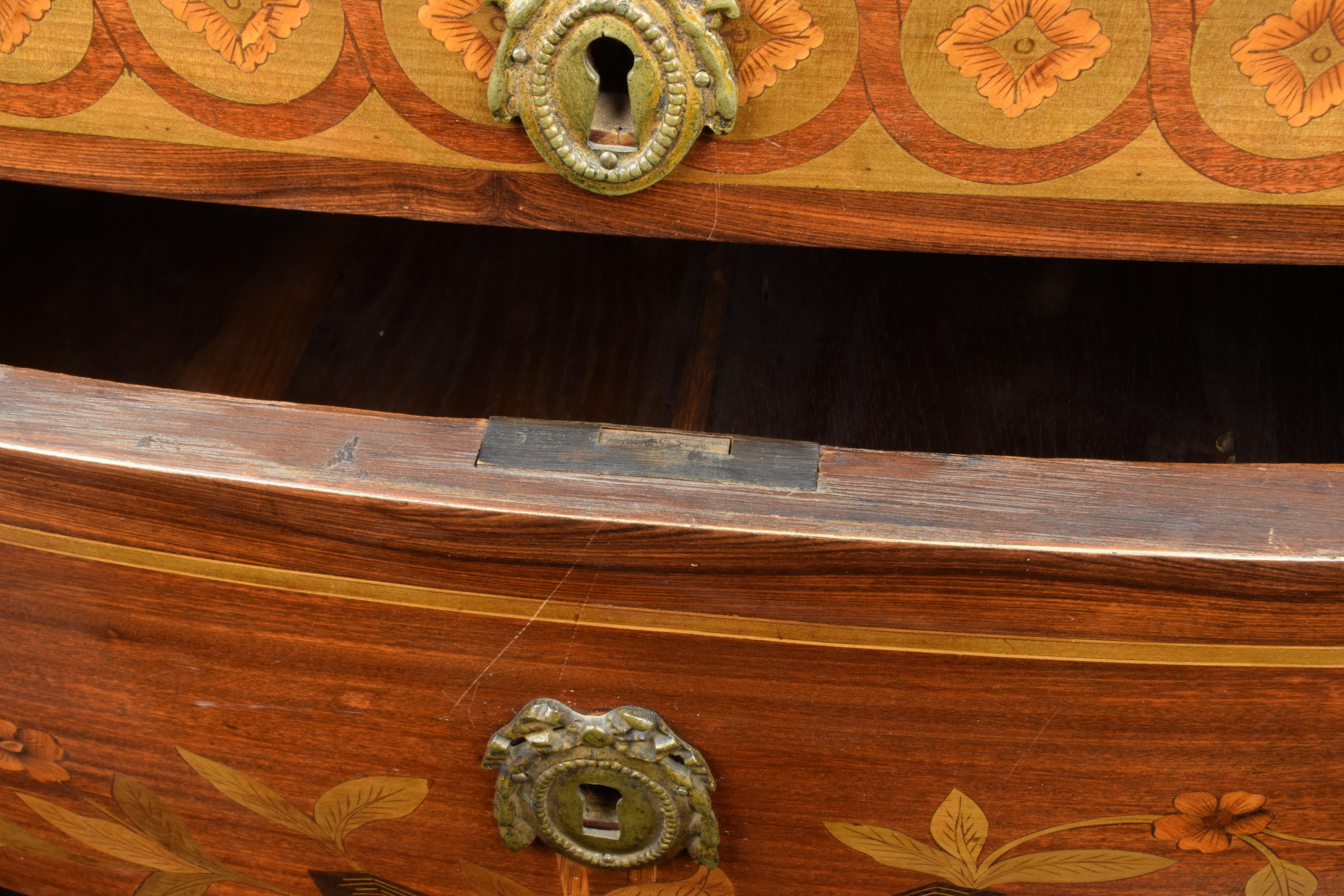 Louis XVI Style Chest of Drawers Late-XIX Century Rosewood Red French Marble For Sale 12