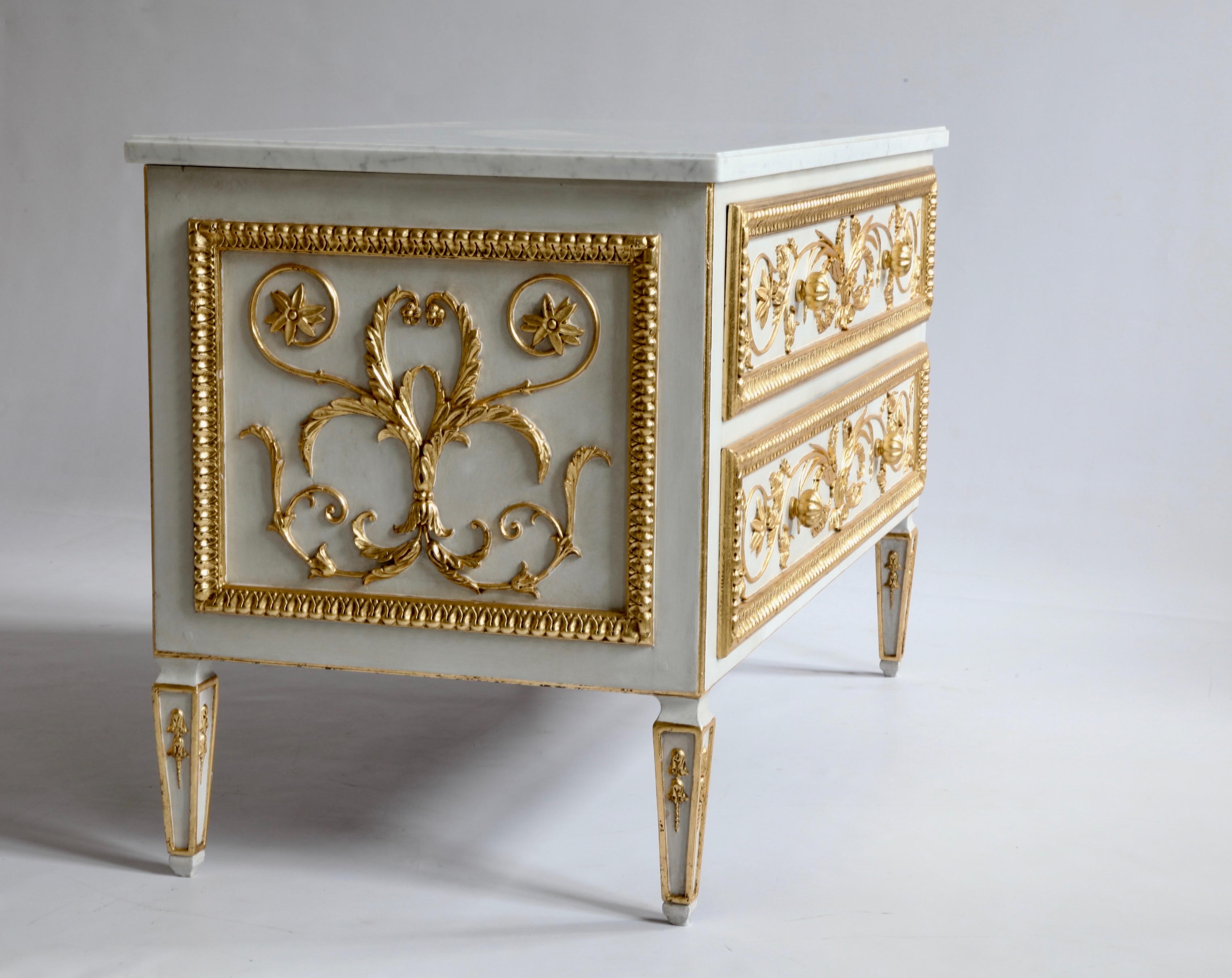 British Louis XVI Style Chest of Drawers Made by La Maison London