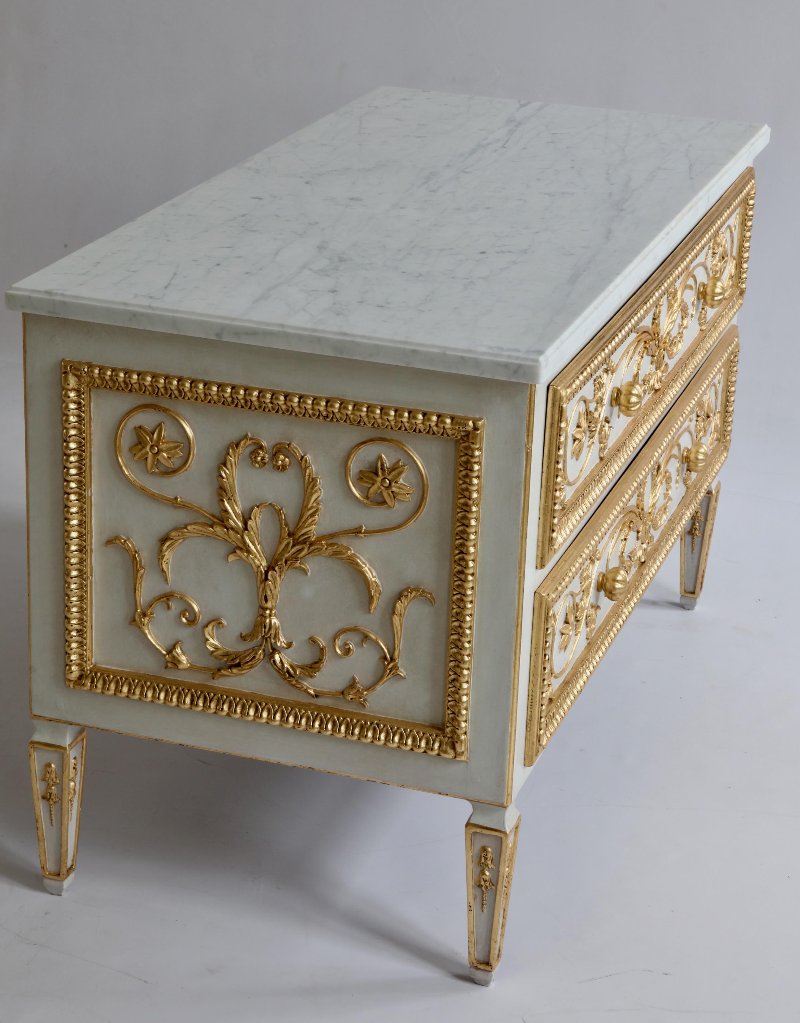Wood Louis XVI Style Chest of Drawers Made by La Maison London