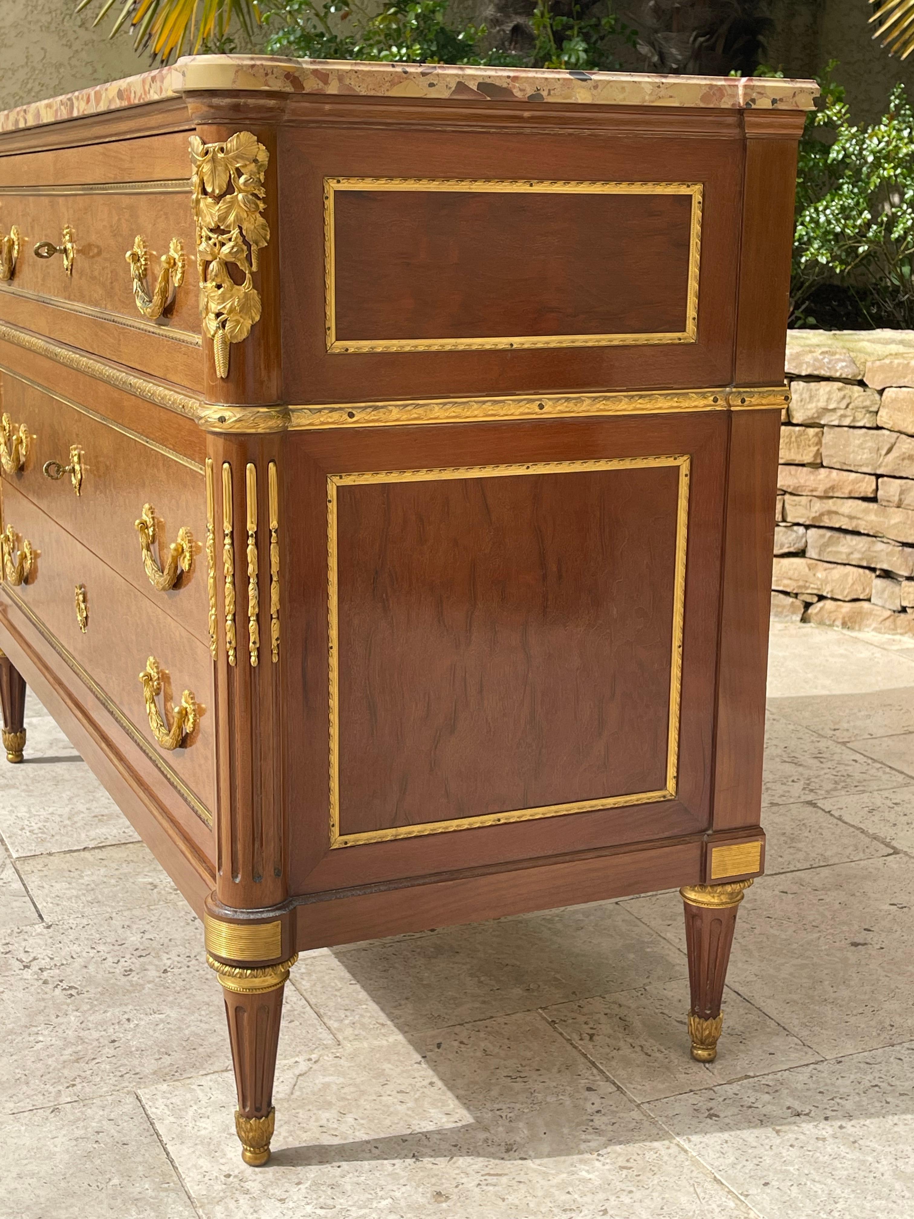 Louis XVI Style Chest of Drawers, XXth century For Sale 4