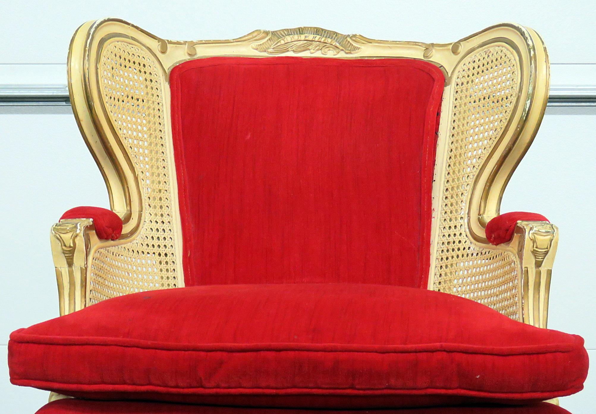 Louis XVI Style Child's Wingback Chair In Good Condition In Swedesboro, NJ