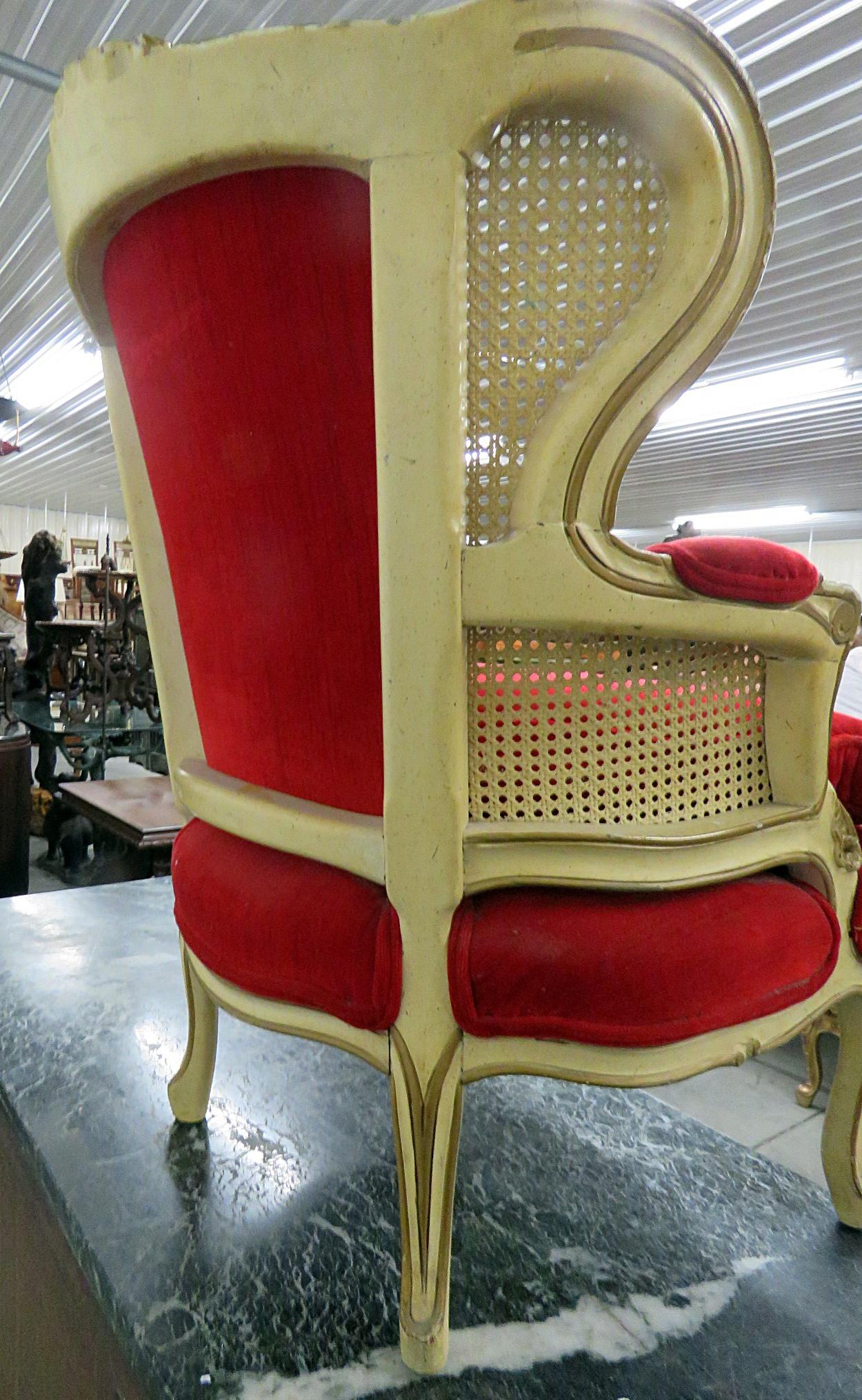 Louis XVI Style Child's Wingback Chair 5