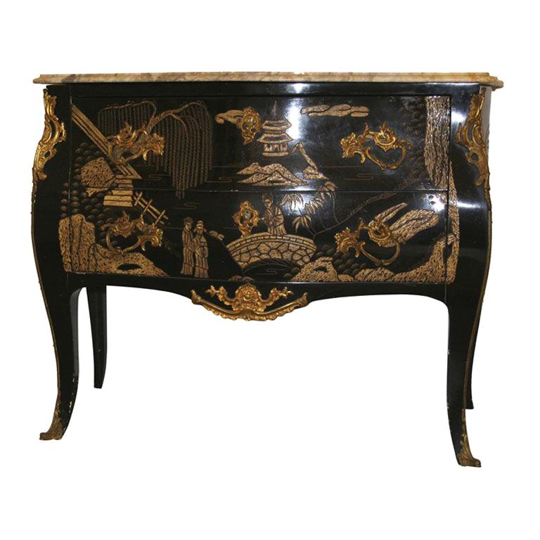 Louis XVI Style Chinoiserie Commode