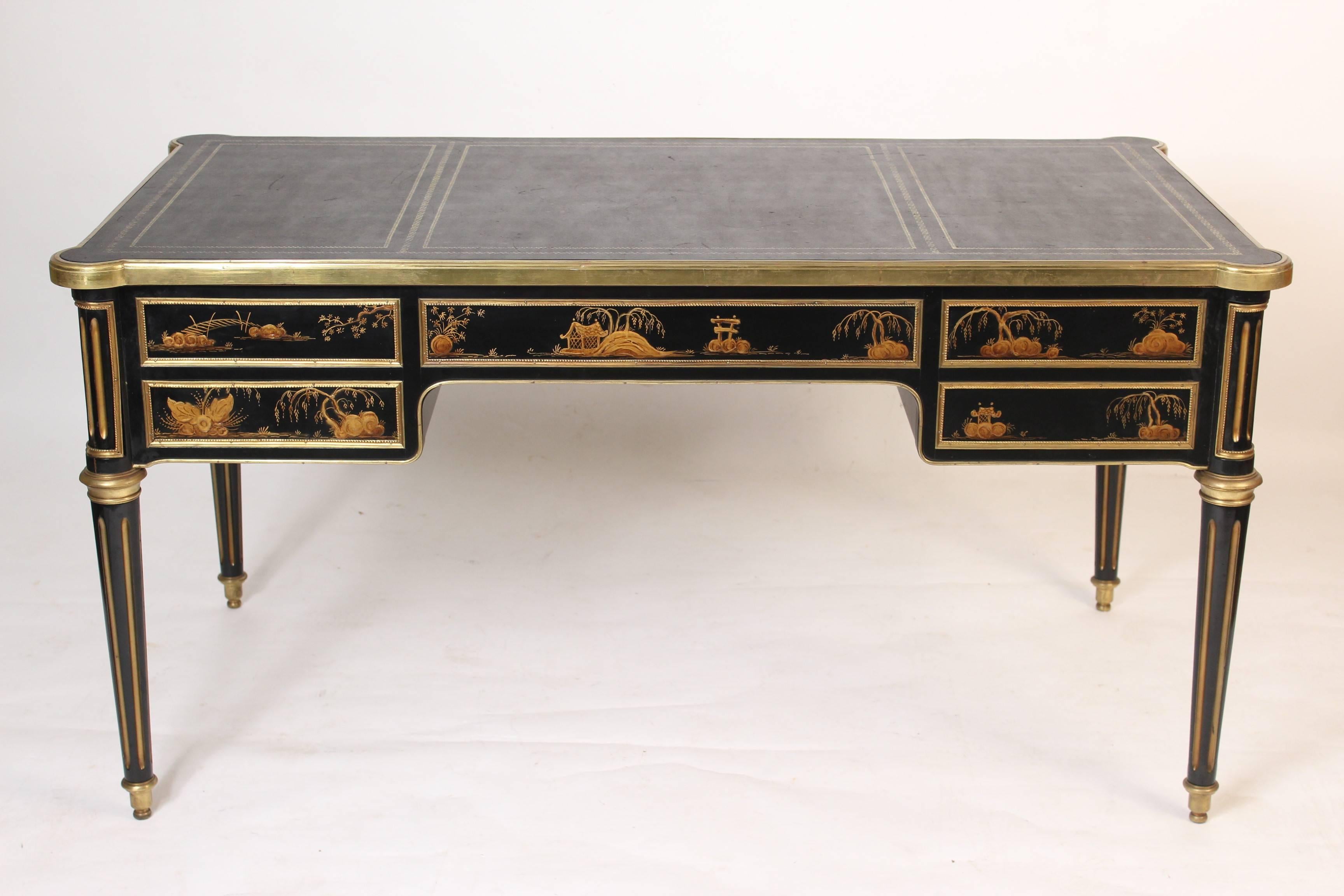 Unknown Louis XVI Style Chinoiserie Decorated Desk