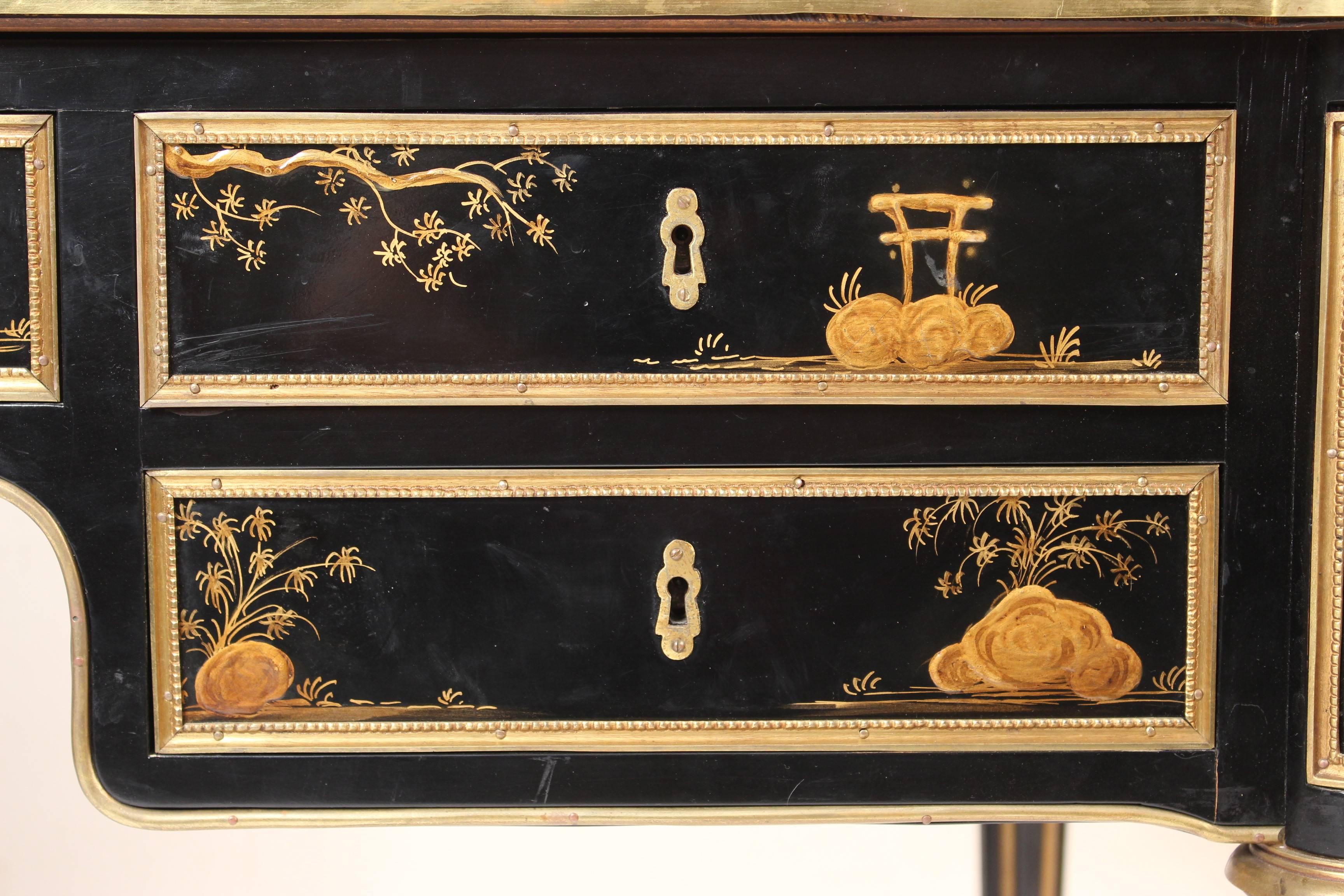 Louis XVI Style Chinoiserie Decorated Desk 2