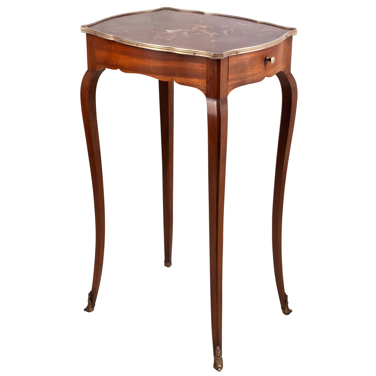 Louis XVI Style Chinoiserie Lacquer Side Table, circa 1900