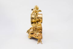 Louis XVI Style Clock in Chiseled and Gilt Bronze, Late 19th Century