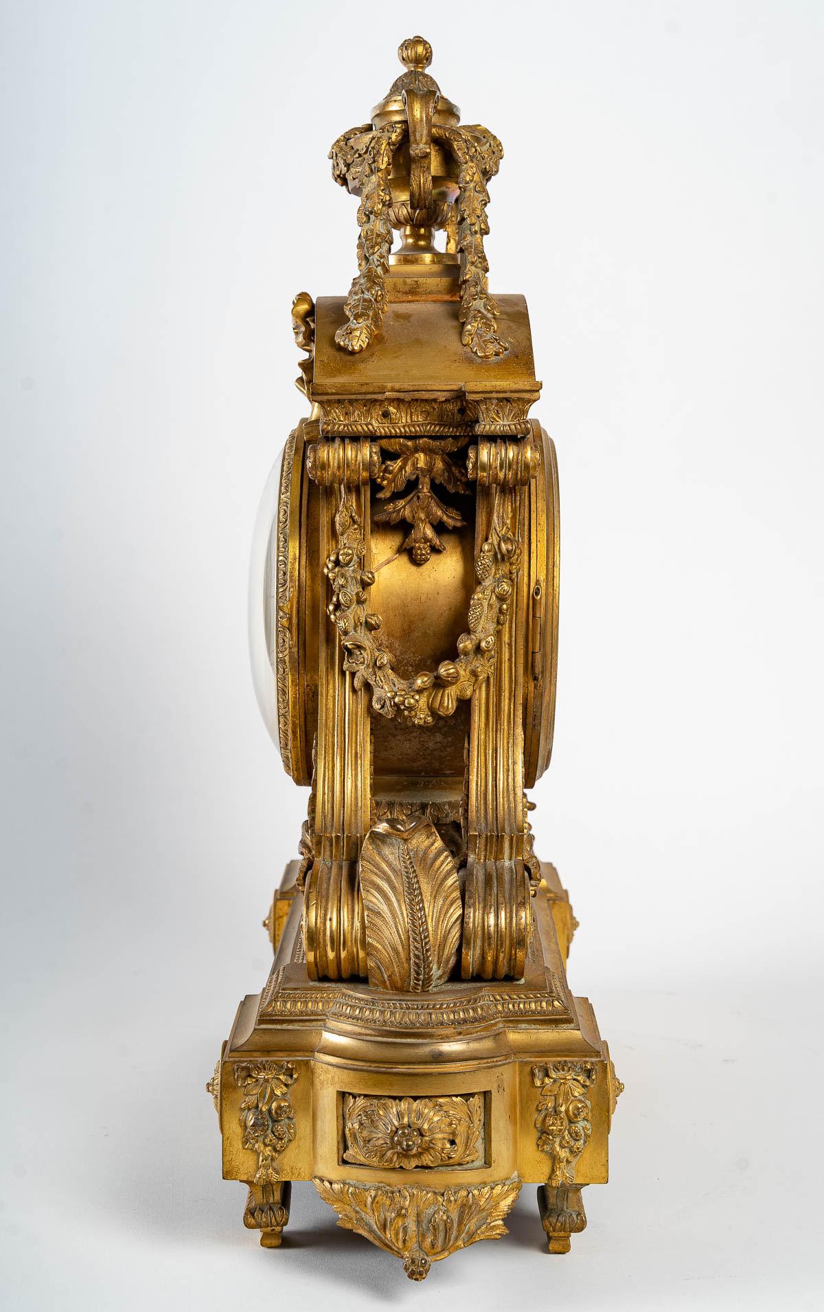 Louis XVI Style Clock of the XIXth Century For Sale 4