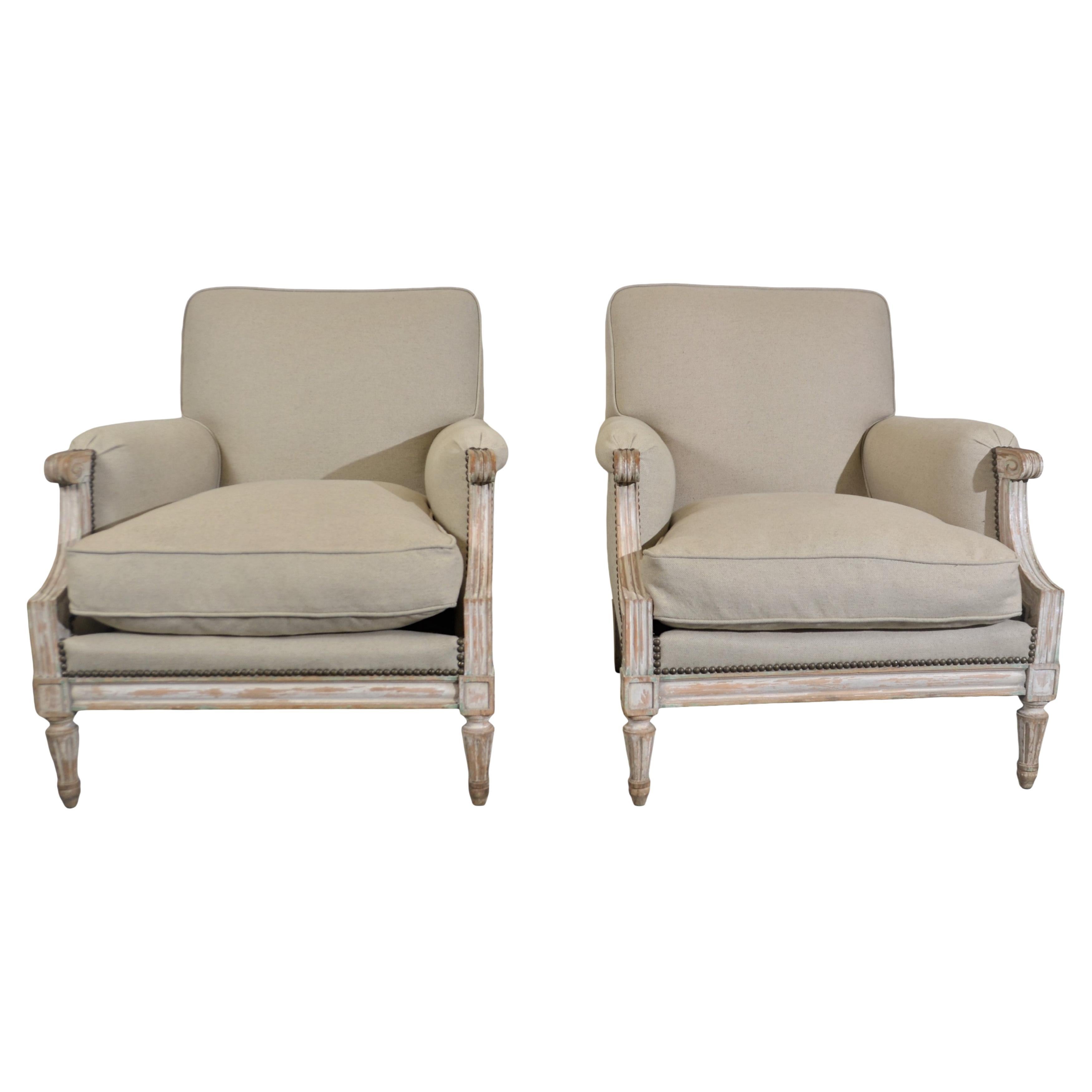 Louis XVI Style Club Chairs For Sale