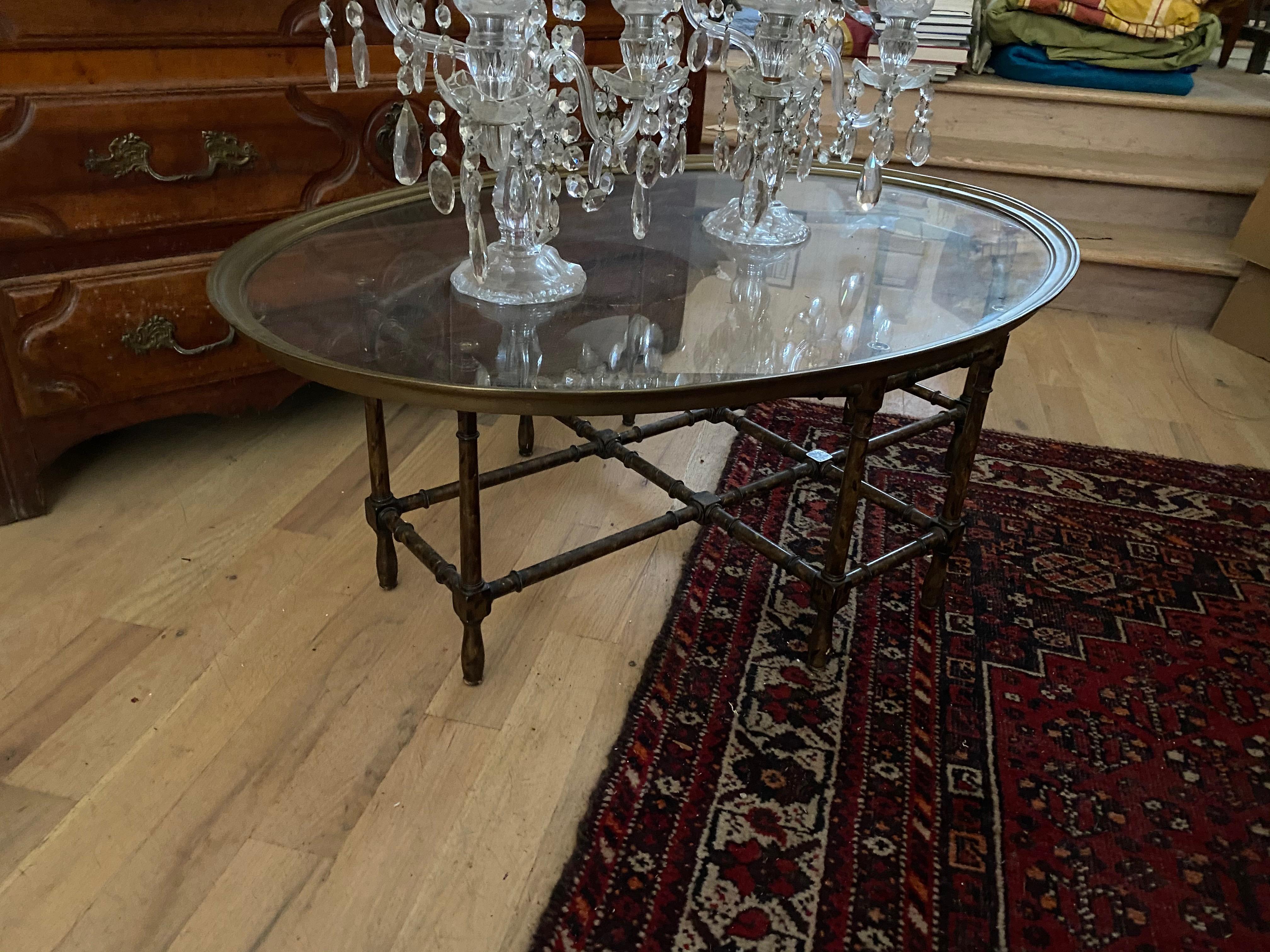 20th Century Louis XVI Style Coffee Table with Marble Top.  Lovely Old Worn Patina/Finish.