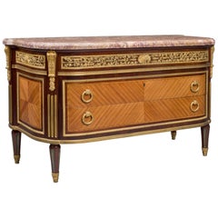 Commode de style Louis XVI d'après un modèle de Jean-François Leleu, circa 1870
