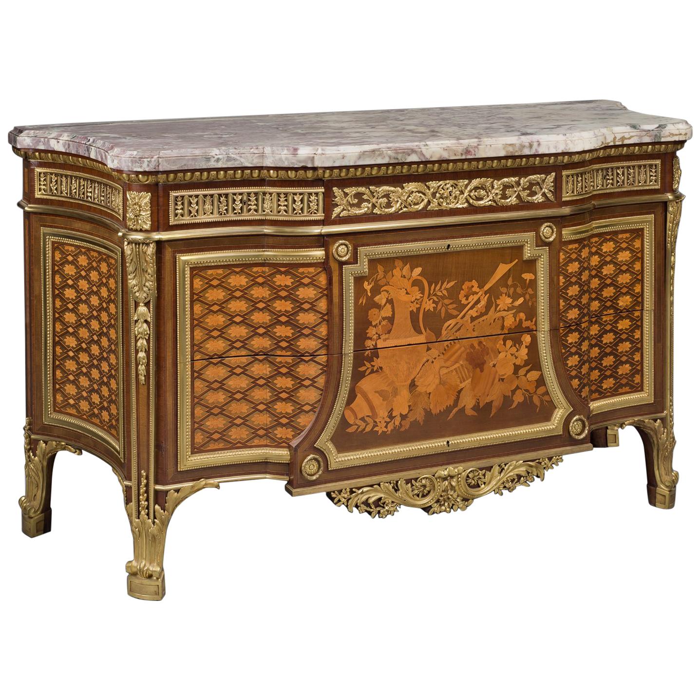 Louis XVI Style Commode after Jean-Henri Riesener by François Linke, circa 1905 For Sale