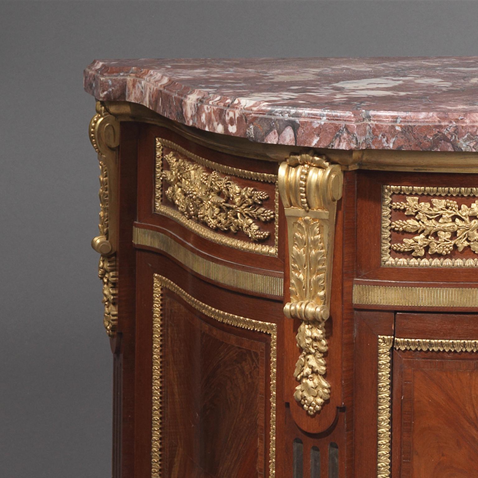 French Louis XVI Style Commode after the Model by Leleu by François Linke, circa 1910 For Sale